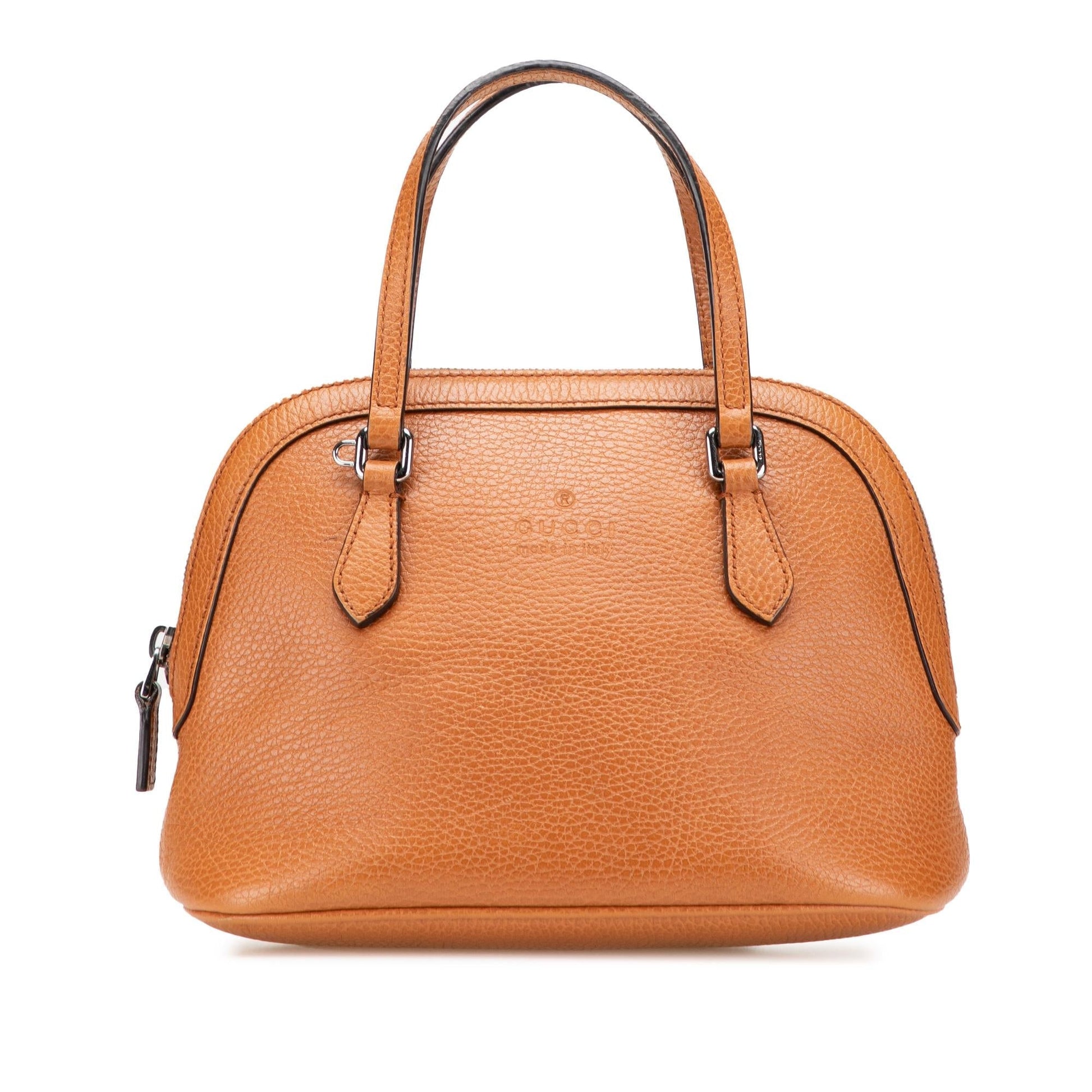Gucci Dome Leather Calf Brown Mini Satchel Bag
