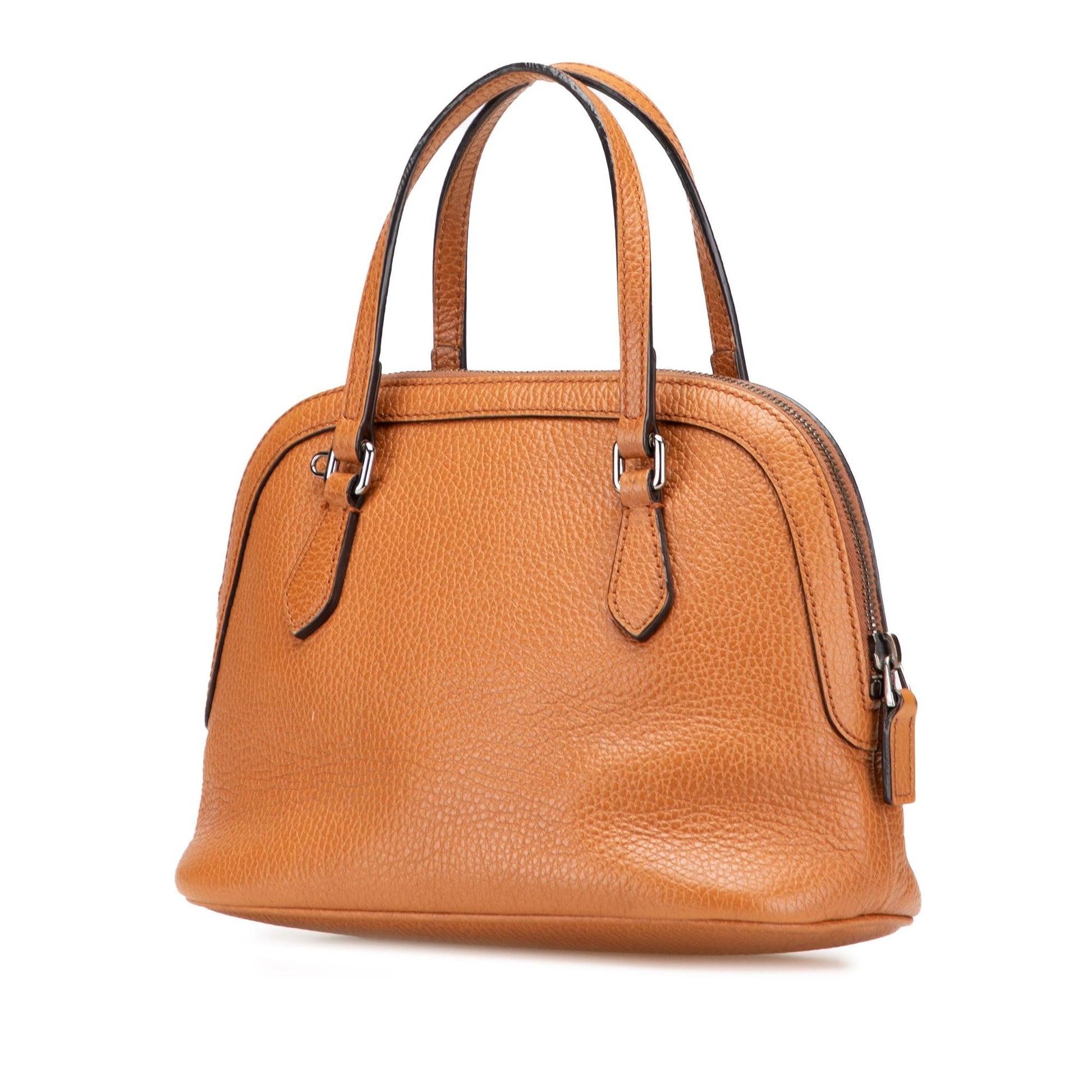 Gucci Dome Leather Calf Brown Mini Satchel Bag