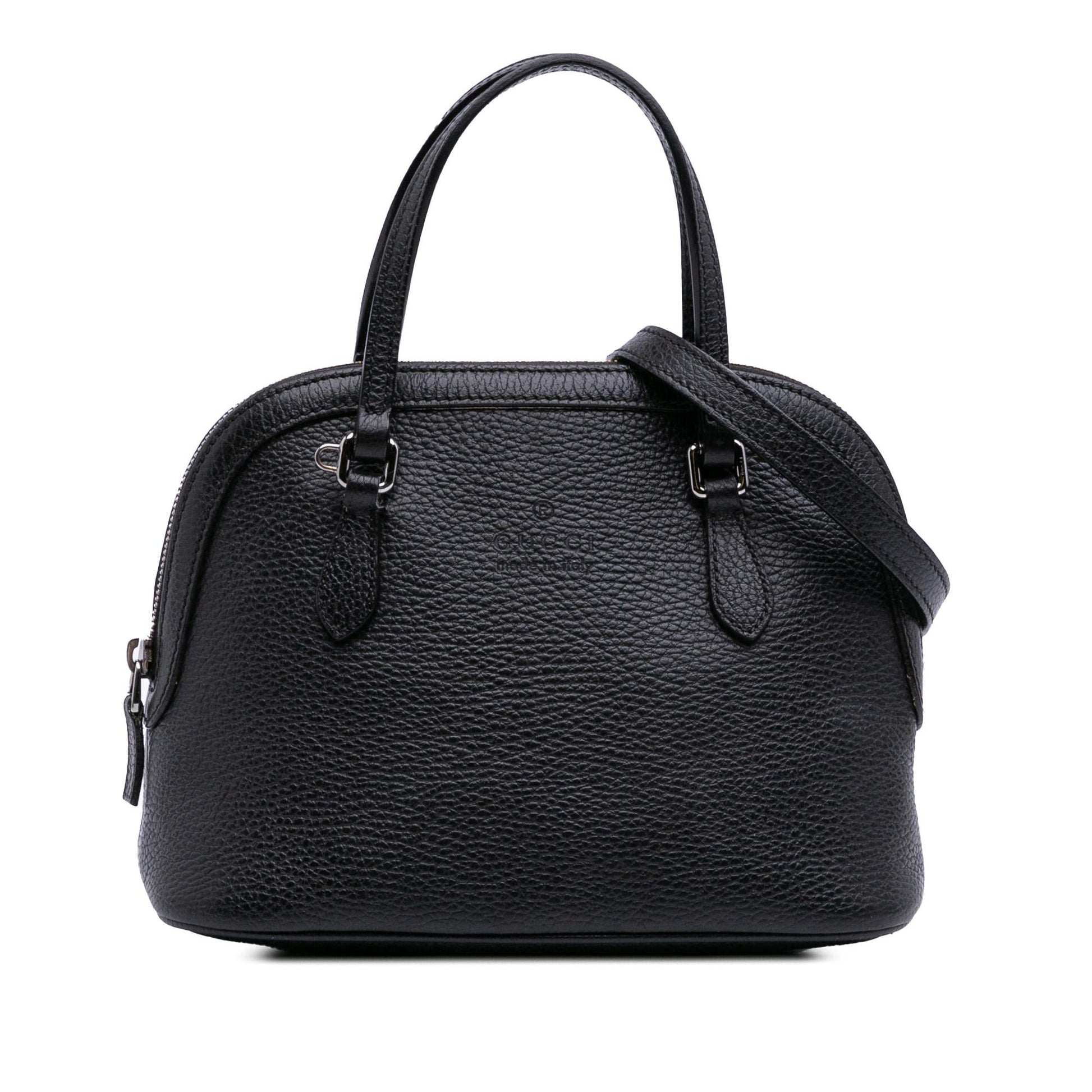 Gucci Dome Leather Calf Black Mini Satchel Bag