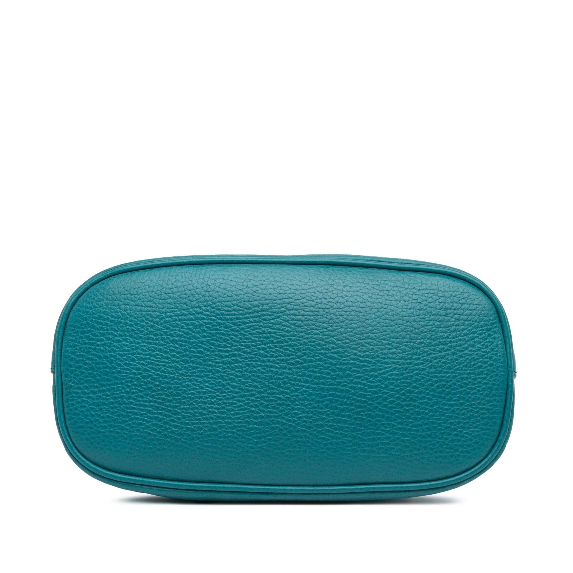 Gucci GG Charm Dome Leather Calf Blue Mini Satchel Bag Satchel 1