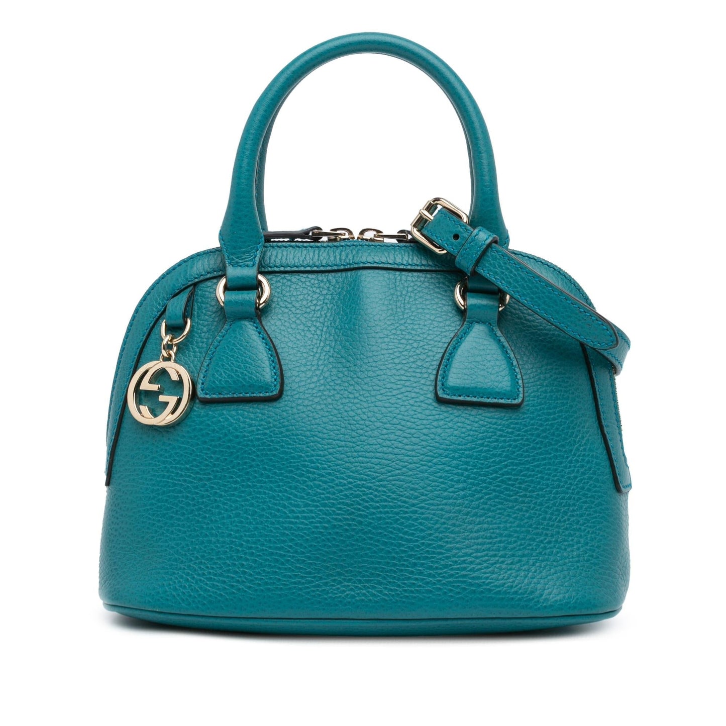 Gucci GG Charm Dome Leather Calf Blue Mini Satchel Bag Satchel 1
