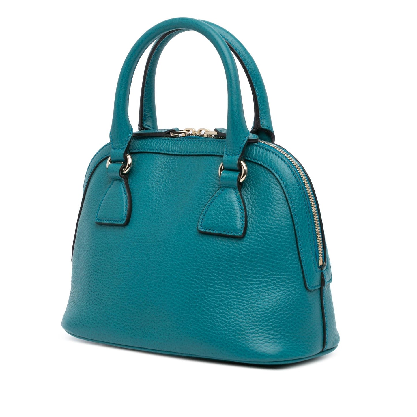 Gucci GG Charm Dome Leather Calf Blue Mini Satchel Bag Satchel 1