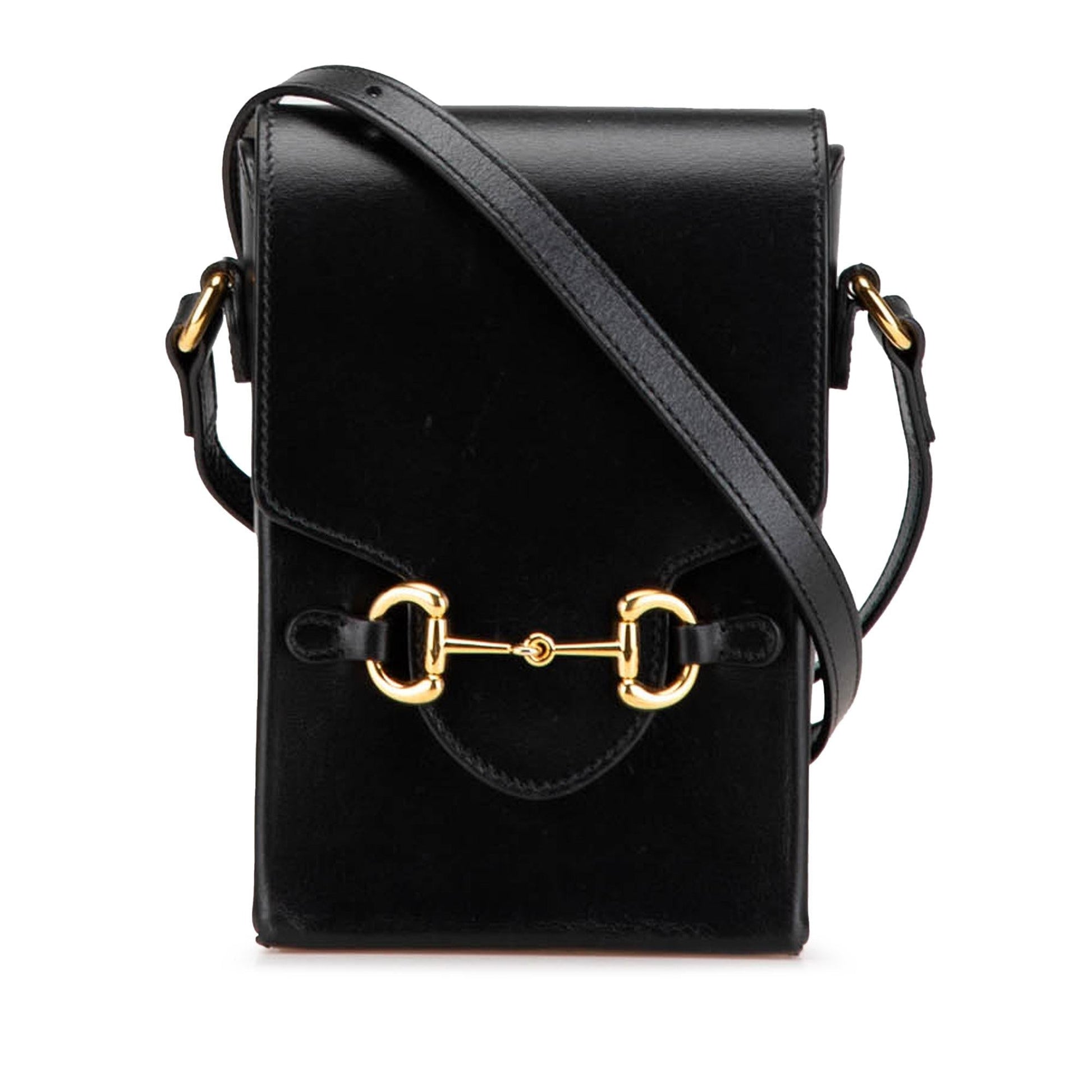 Gucci Horsebit Leather Calf Black Mini Crossbody Bag