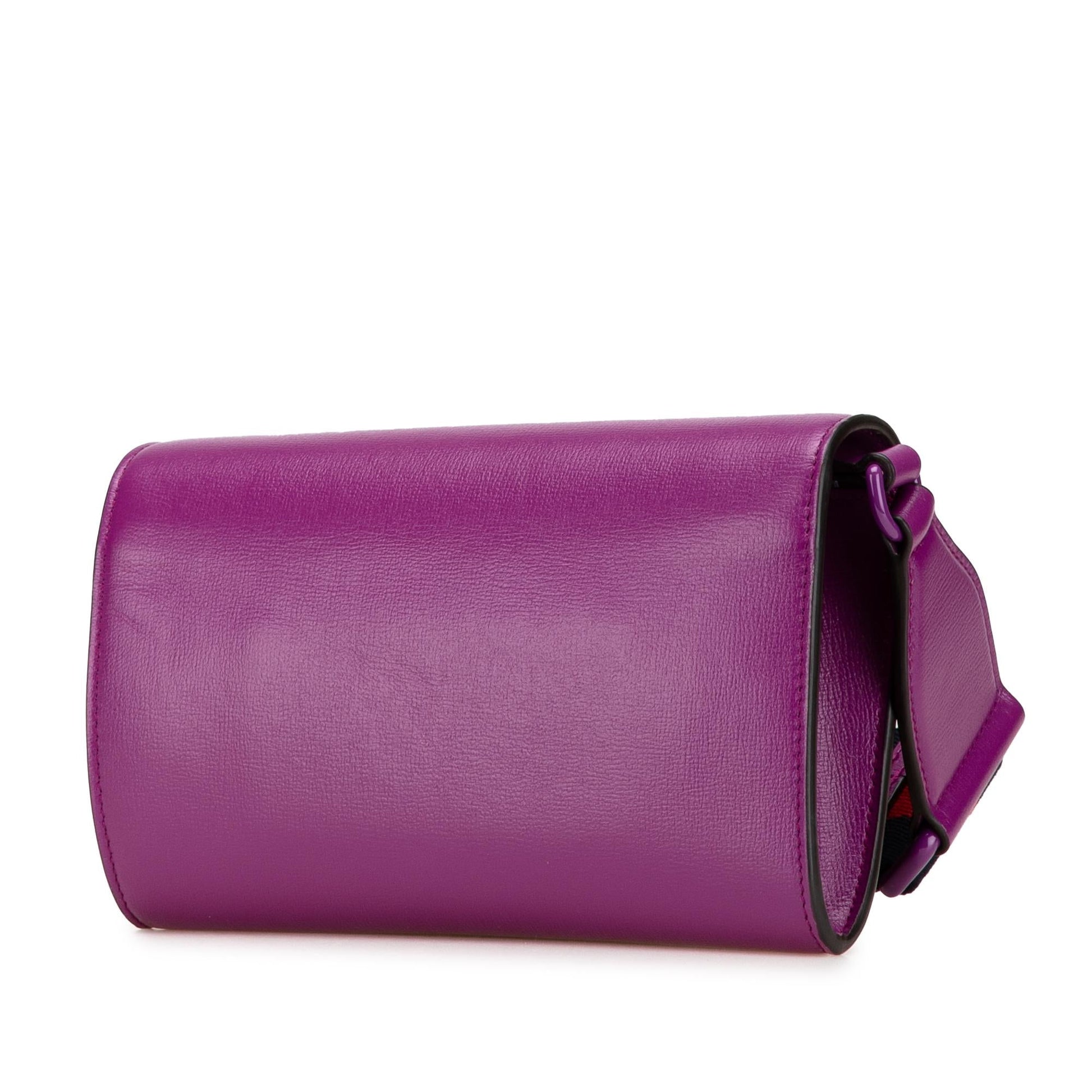Gucci Horsebit Web Leather Calf Mini Crossbody Bag