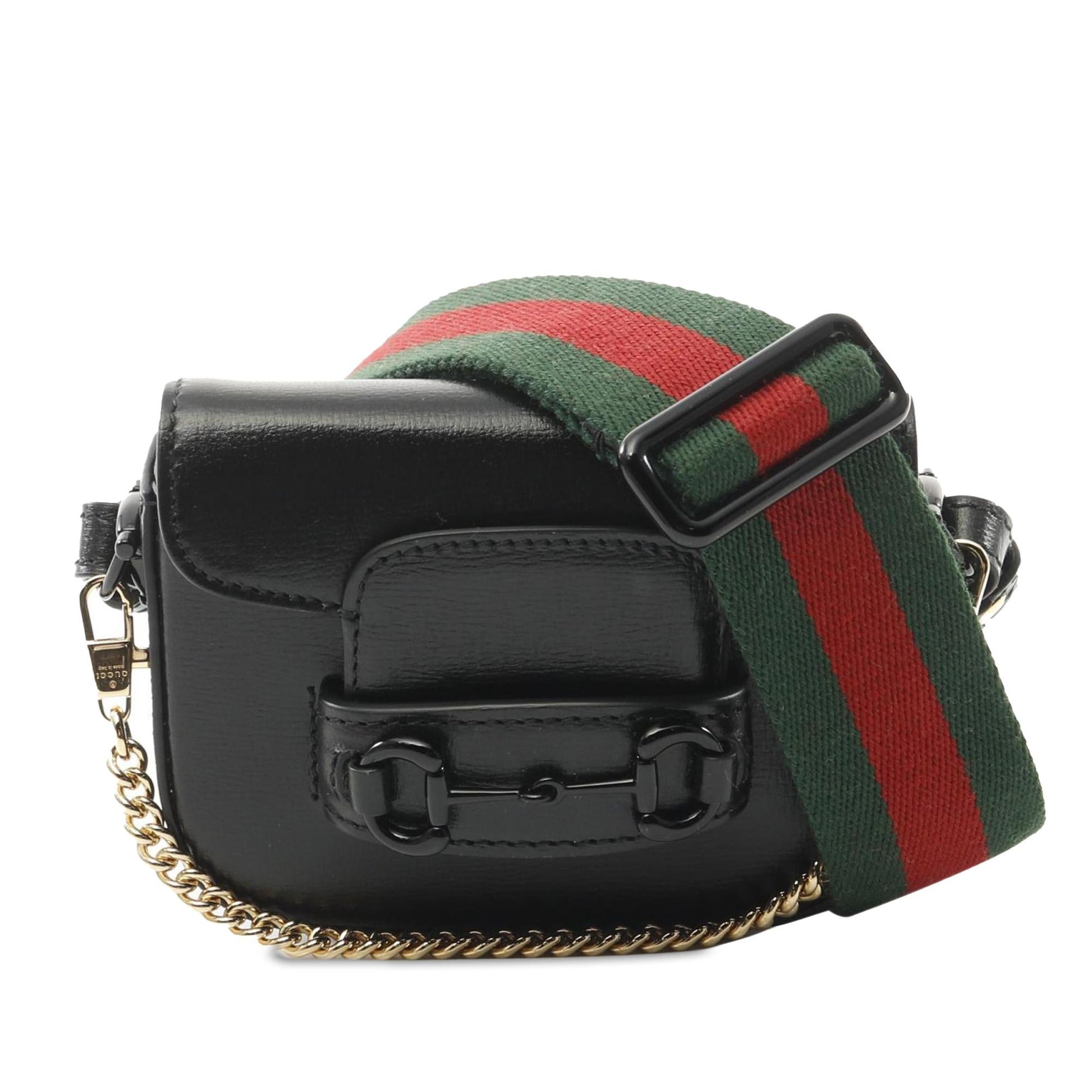 Gucci Horsebit Web Leather Canvas Calf Black Satchel Bag Satchel 3