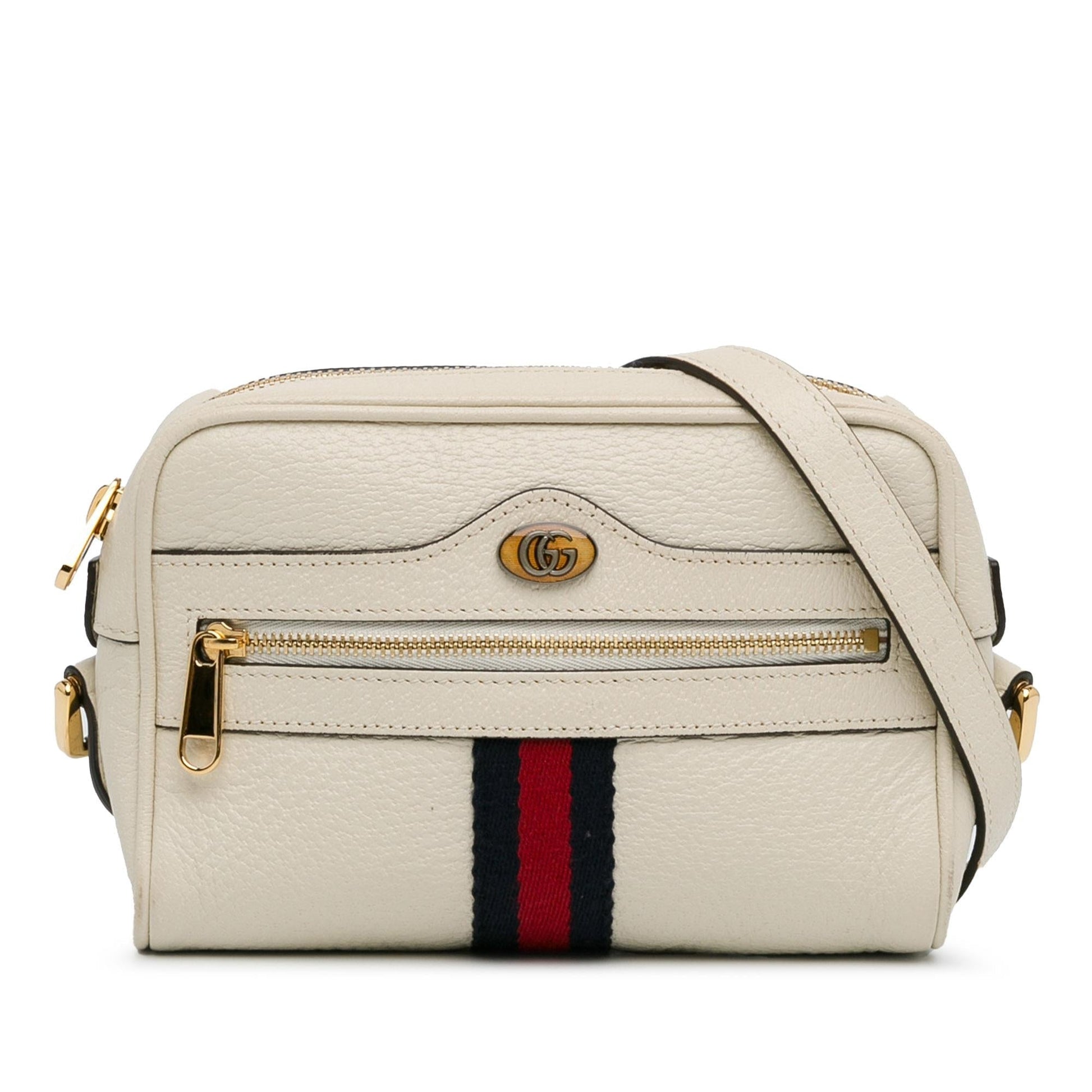 Gucci Ophidia SHG-YBIVkH Leather Calf White Mini Crossbody Bag
