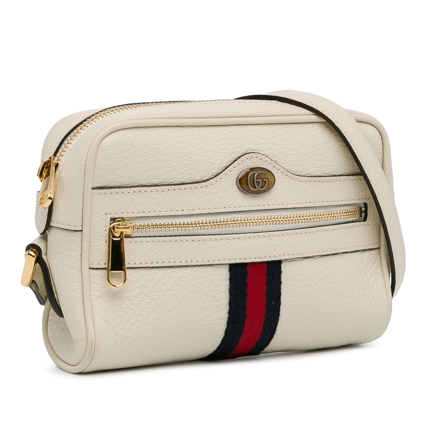 Gucci Ophidia SHG-YBIVkH Leather Calf White Mini Crossbody Bag
