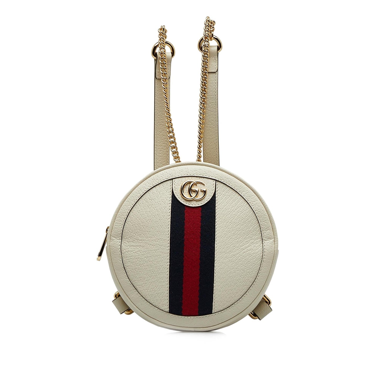 Gucci Round Ophidia Backpack Leather Calf White Mini