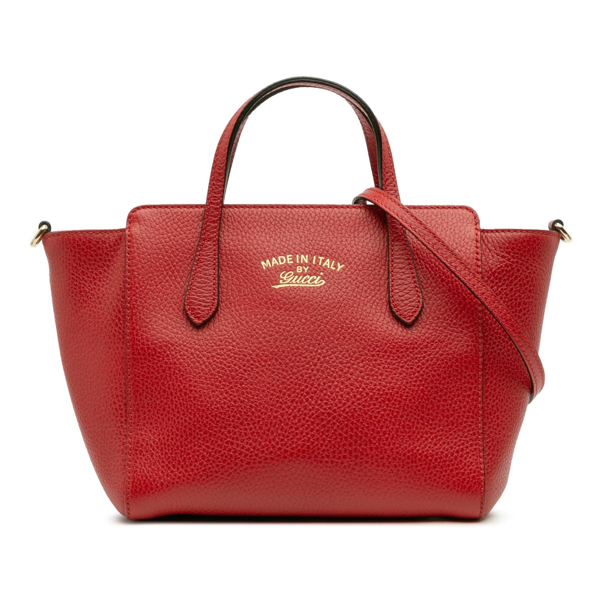 Gucci Swing Leather Mini Travel Bag Satchel 12