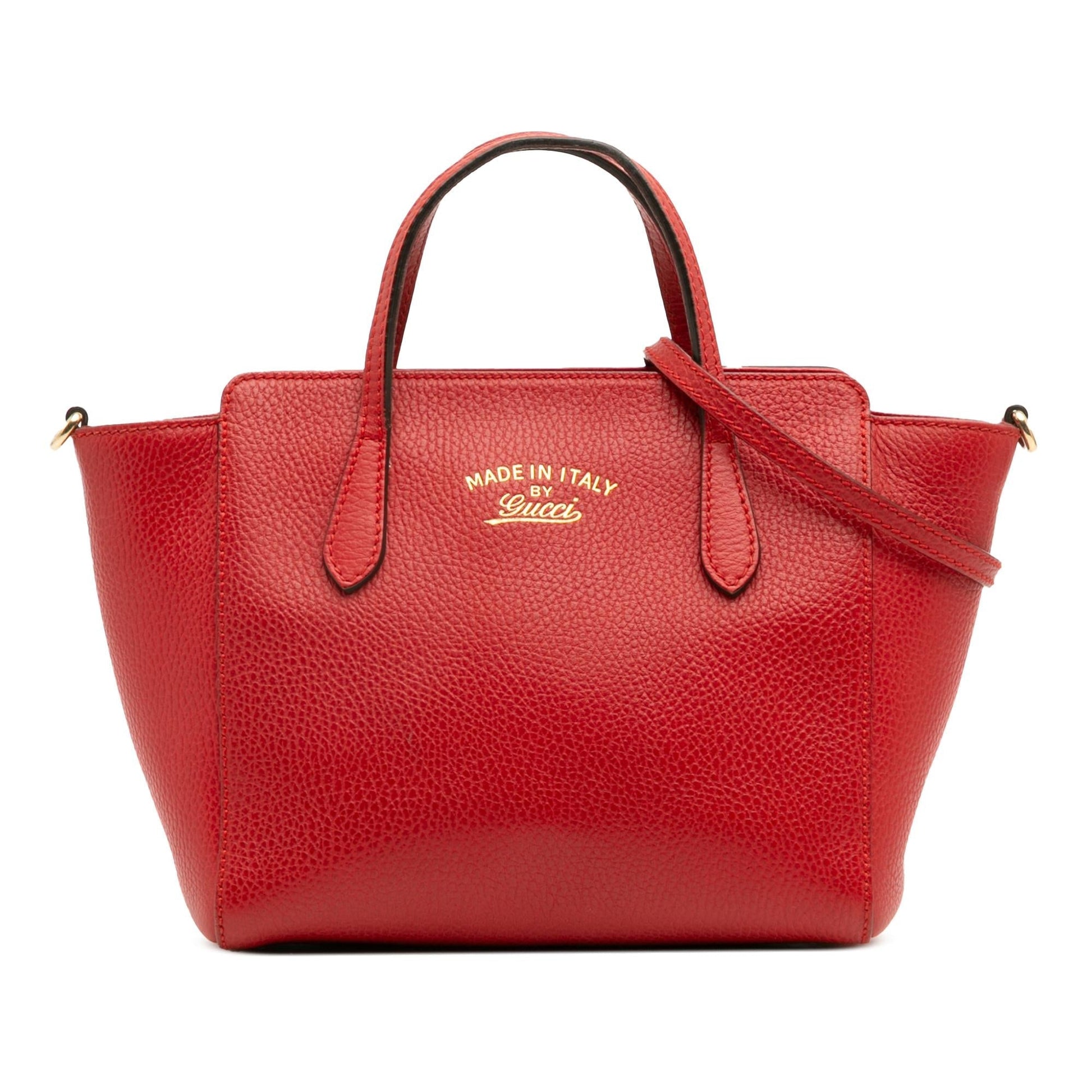Gucci Swing Leather Mini Travel Bag Satchel 14