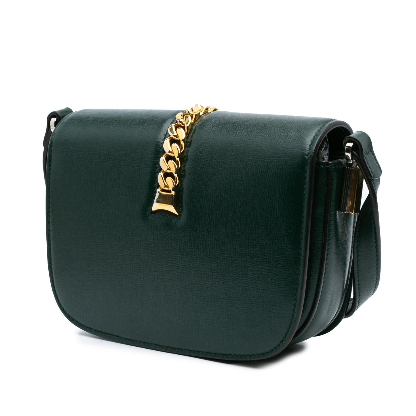 Gucci Sylvie Leather Calf Green Mini Crossbody Bag Sylvie Crossbody
