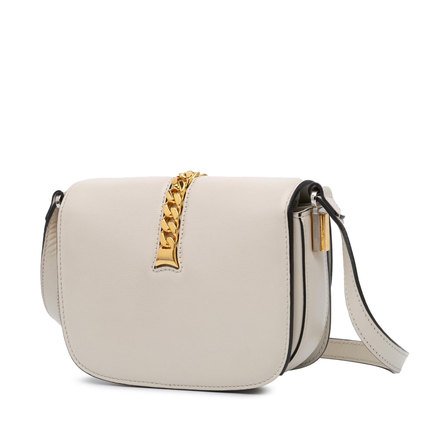 Gucci Sylvie Leather Calf White Mini Crossbody Bag Crossbody 3