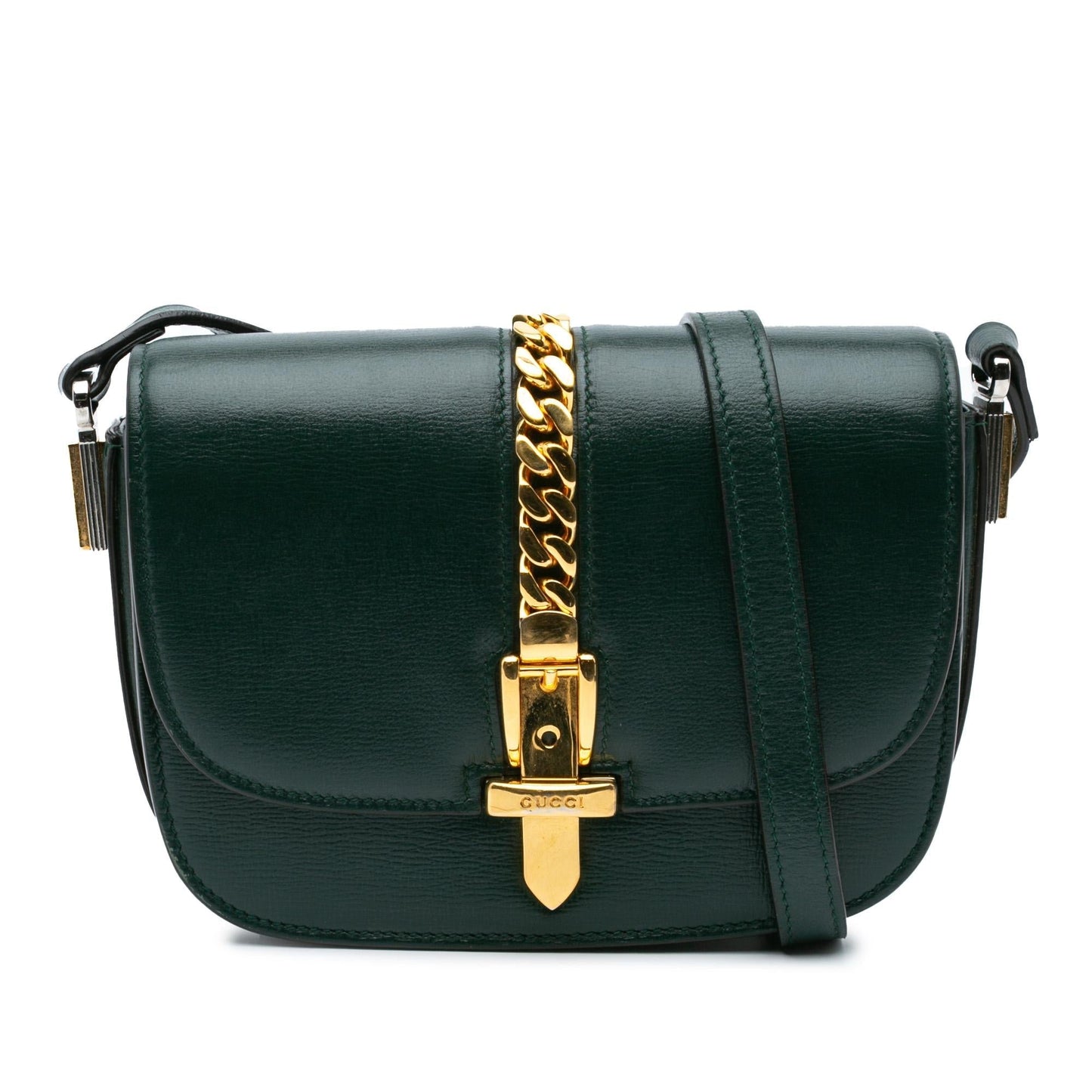 Gucci Sylvie Leather Calf Green Mini Crossbody Bag