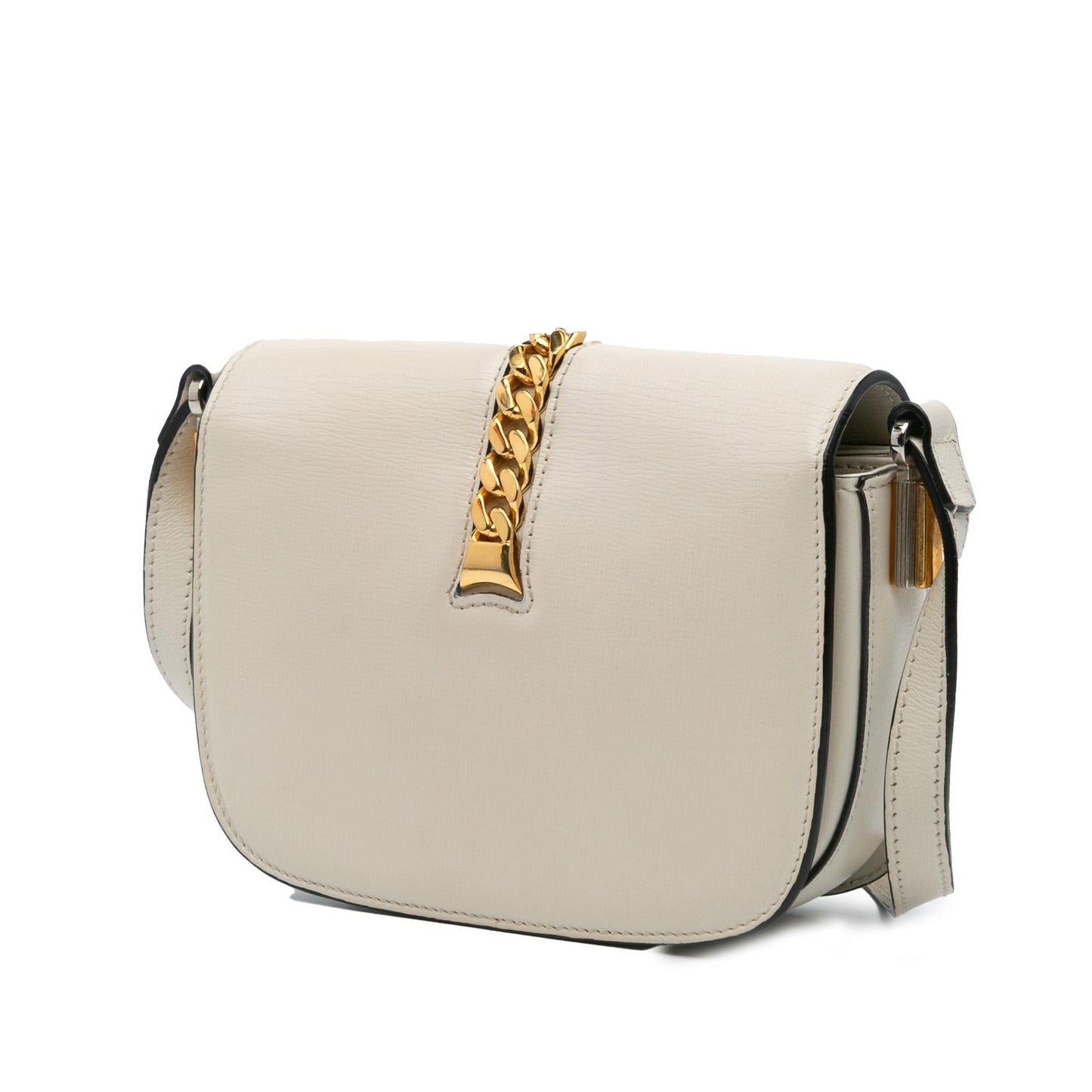 Gucci Sylvie Leather Calf White Mini Crossbody Bag Crossbody 7