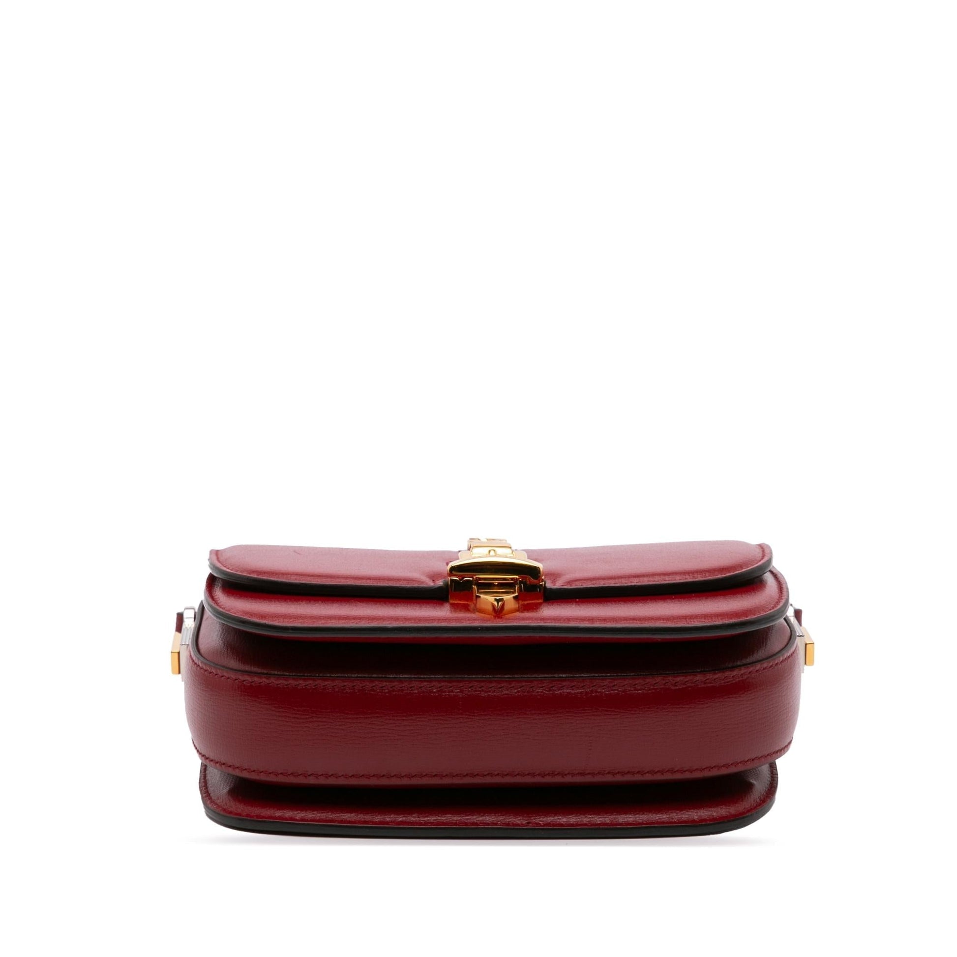 Gucci Sylvie Leather Calf Red Mini Crossbody Bag Crossbody 10