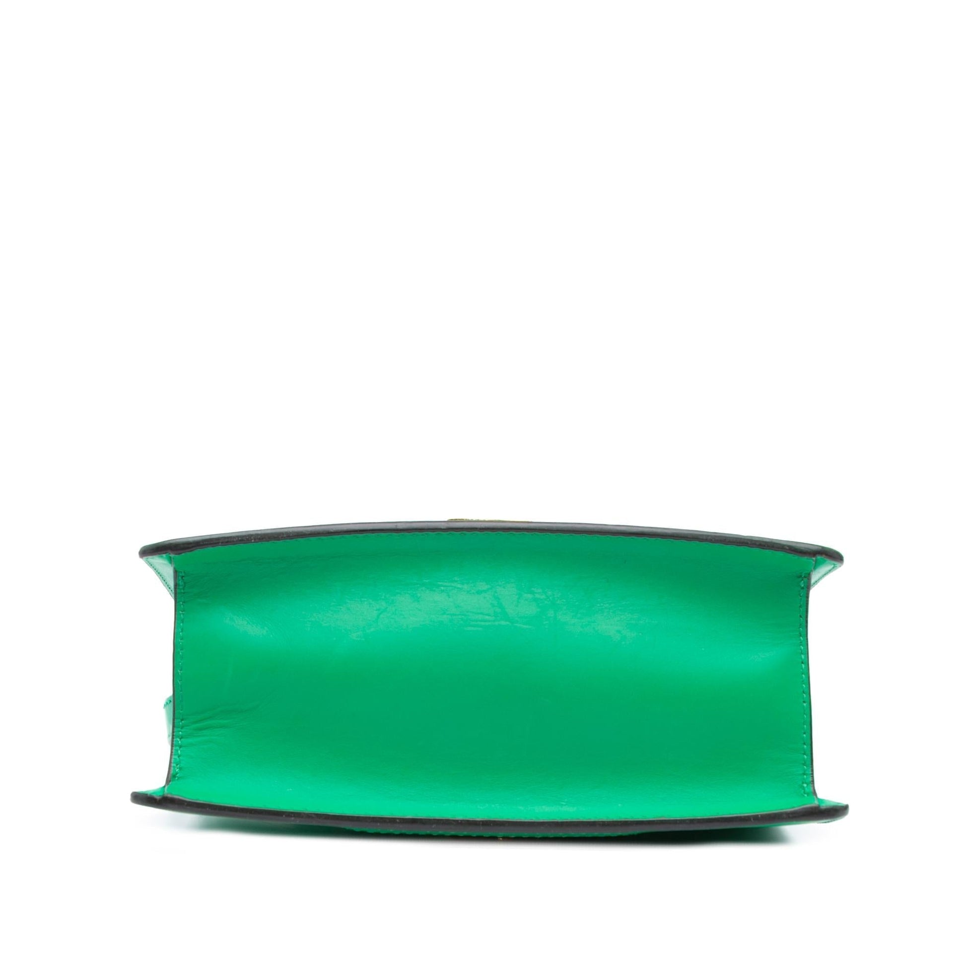 Gucci Sylvie Leather Calf Green Mini Satchel Bag Satchel 1