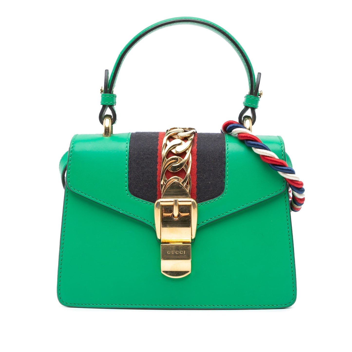 Gucci Sylvie Leather Calf Green Mini Satchel Bag Satchel 1
