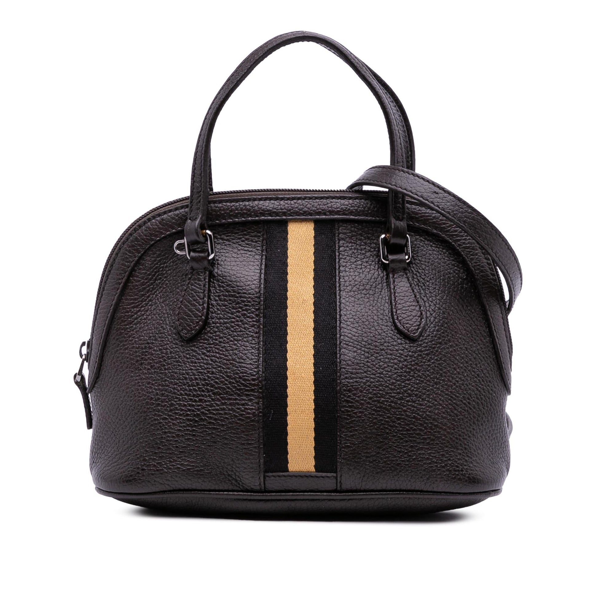 Gucci Web Dome Leather Mini Travel Bag