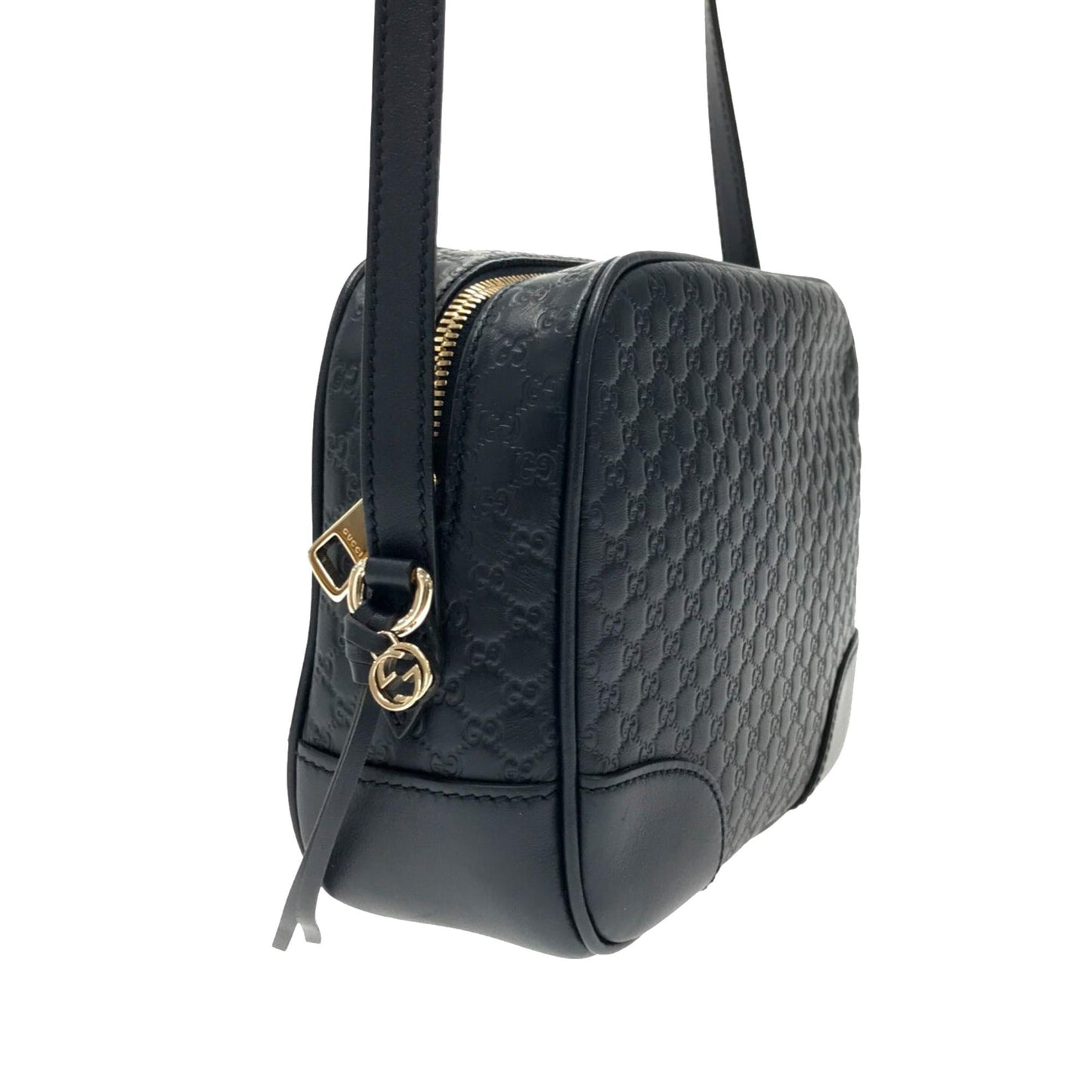 Gucci Microguccissima Bree SHG-P4FNMI Calf Black Mini Crossbody Bag