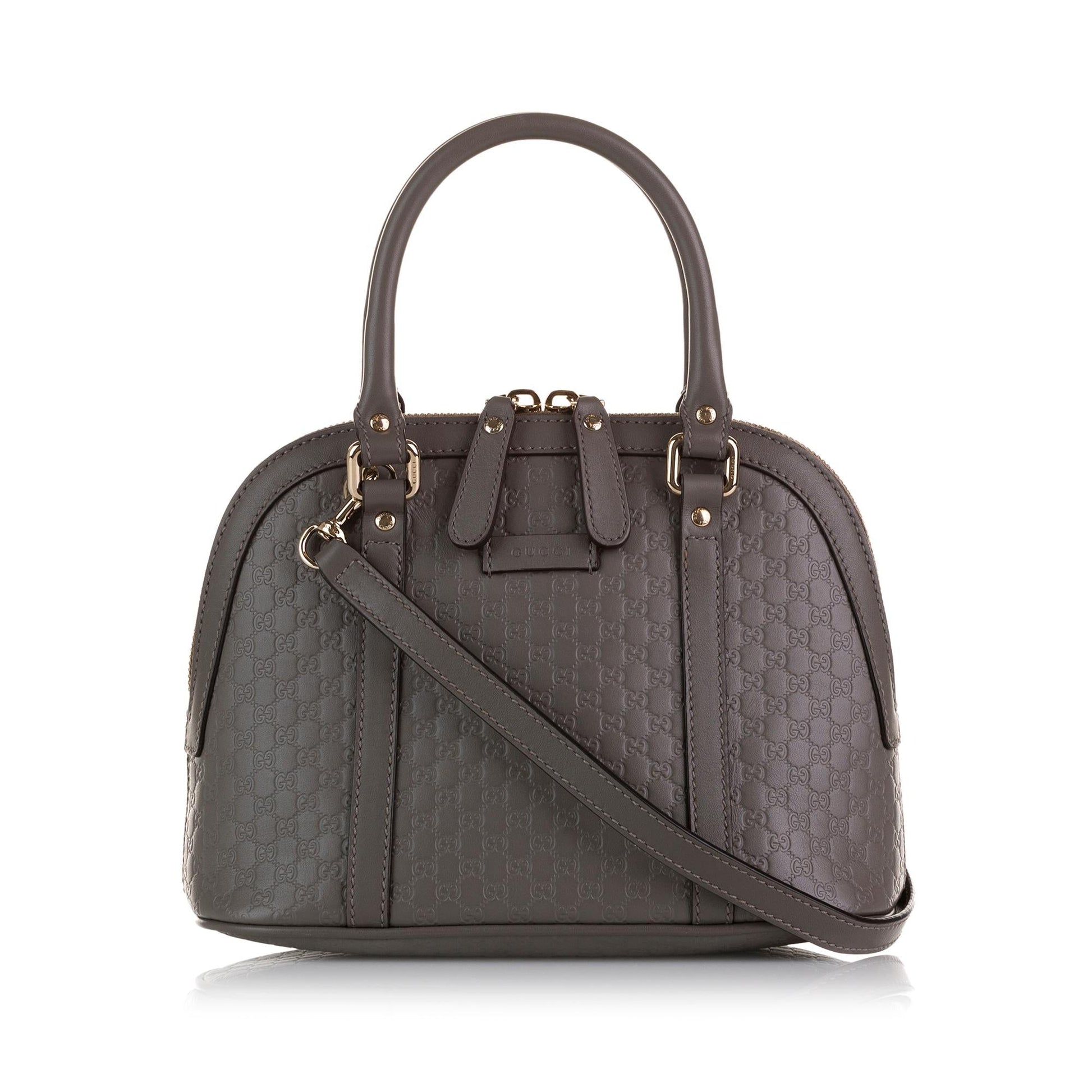 Gucci Microguccissima Dome SHG-TlWTcw Calf Grey Mini Satchel Bag