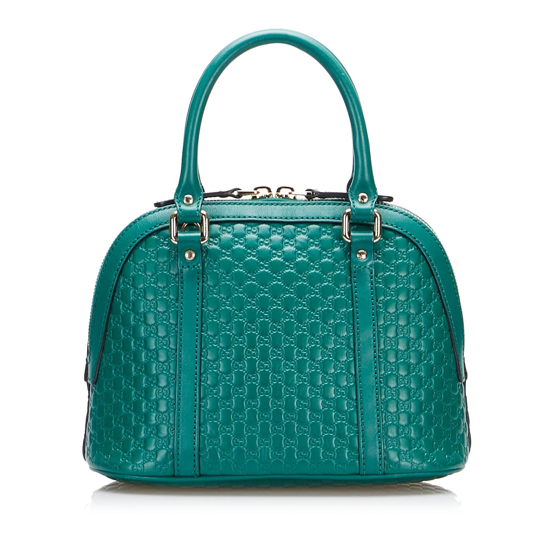 Gucci Microguccissima Dome SHG-N0rHob Calf Green Mini Satchel Bag