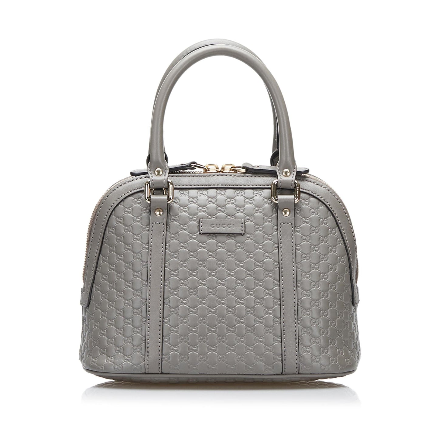 Gucci Microguccissima Dome SHG-Iq6jBw Calf Grey Mini Satchel Bag