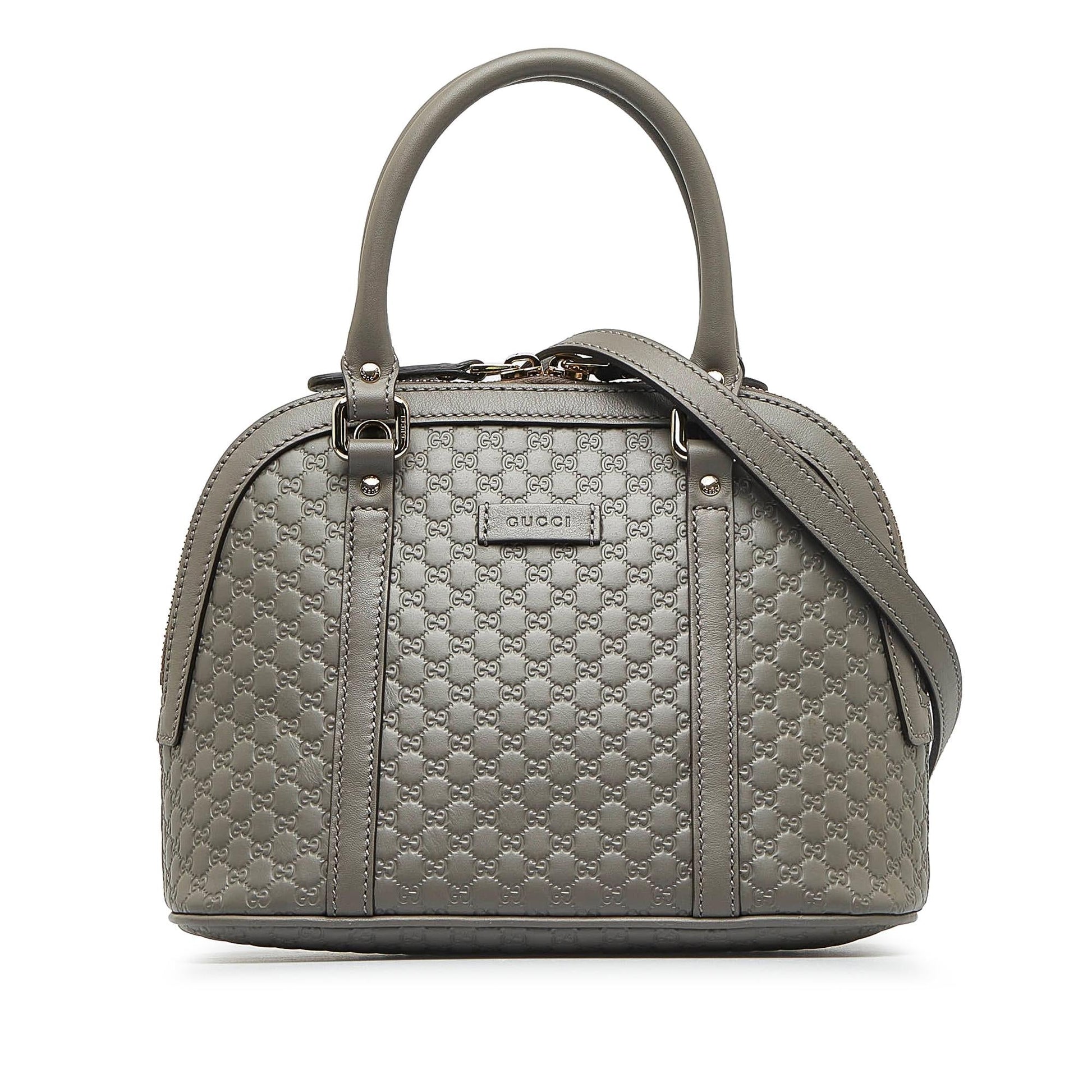 Gucci Microguccissima Dome SHG-rjPysy Calf Grey Mini Satchel Bag
