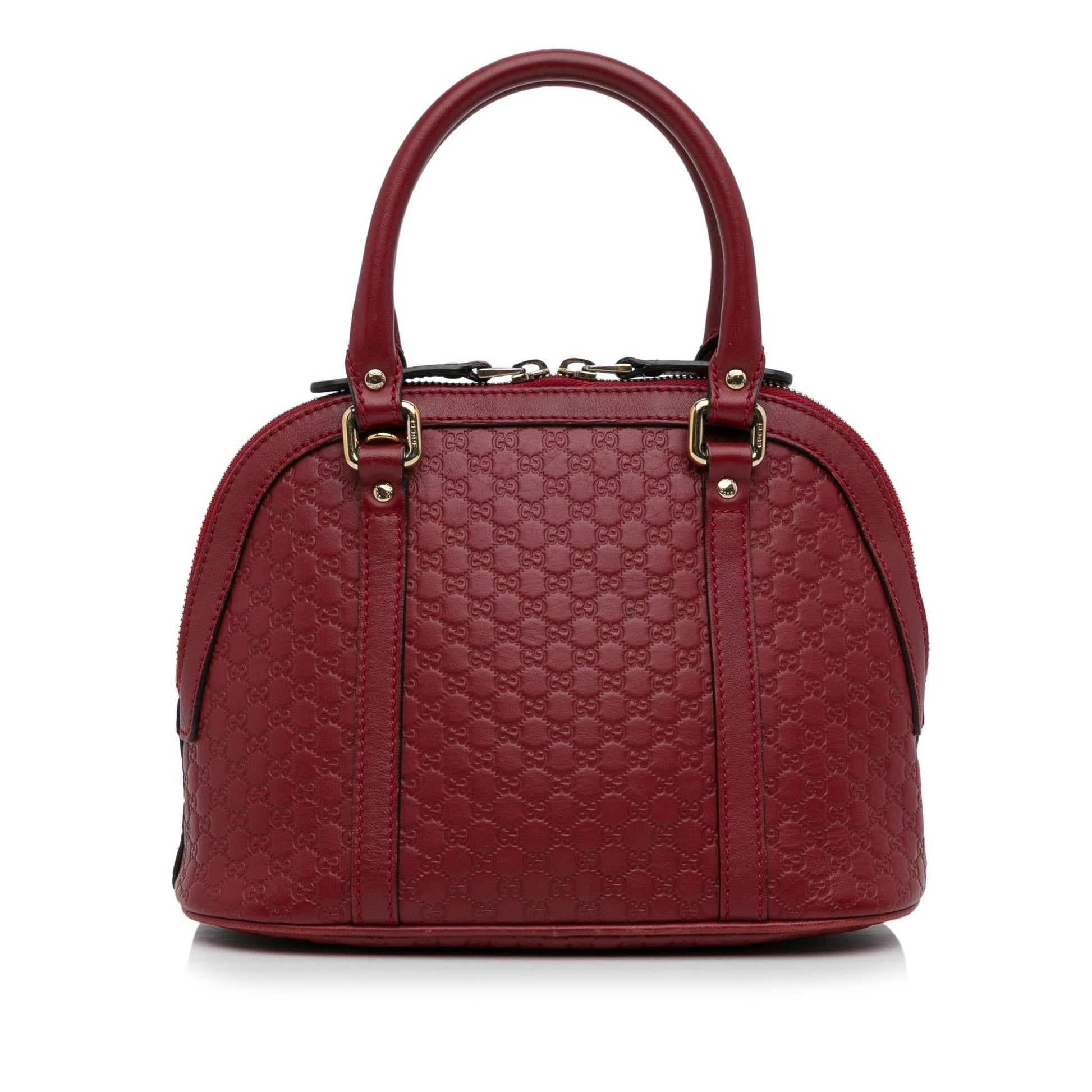 Gucci Microguccissima Dome SHG-SrH2Yo Calf Red Mini Satchel Bag