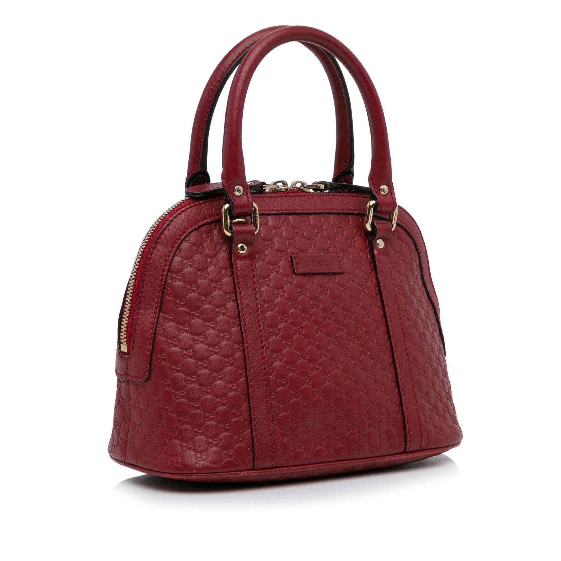 Gucci Microguccissima Dome SHG-SrH2Yo Calf Red Mini Satchel Bag