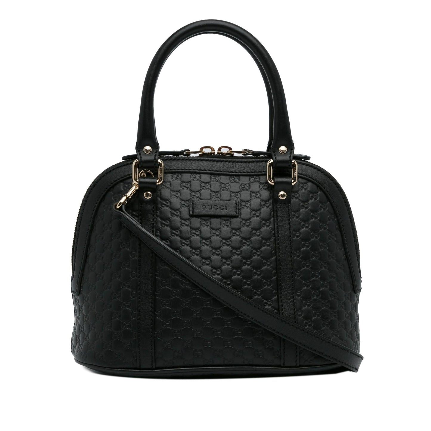 Gucci Microguccissima Dome SHG-5mVqqh Calf Black Mini Satchel Bag