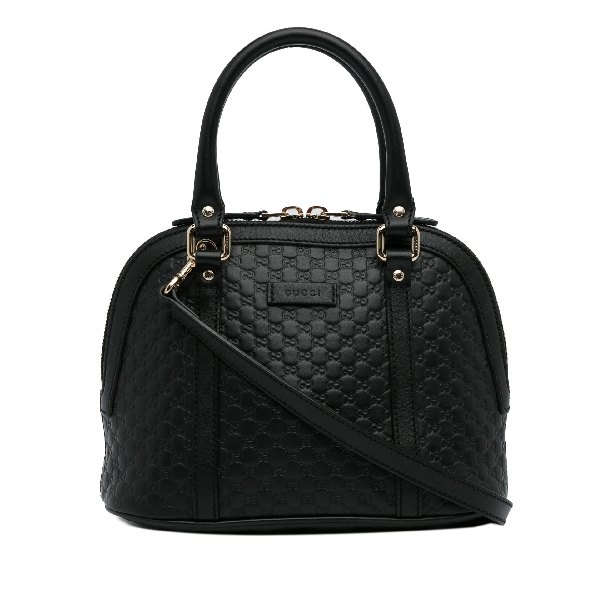 Gucci Microguccissima Dome SHG-5mVqqh Calf Black Mini Satchel Bag