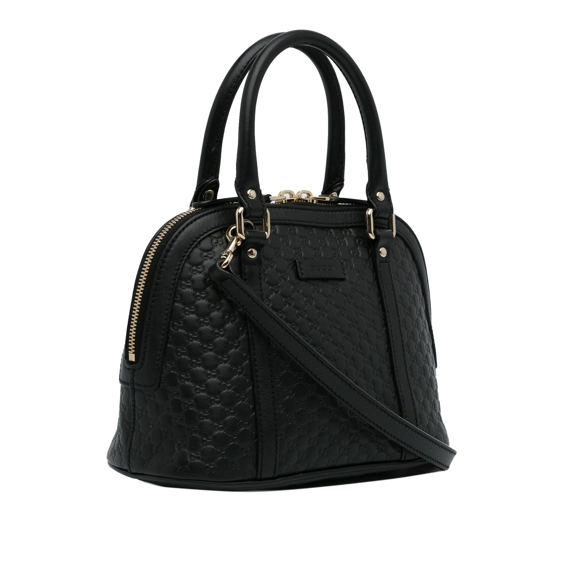 Gucci Microguccissima Dome SHG-5mVqqh Calf Black Mini Satchel Bag