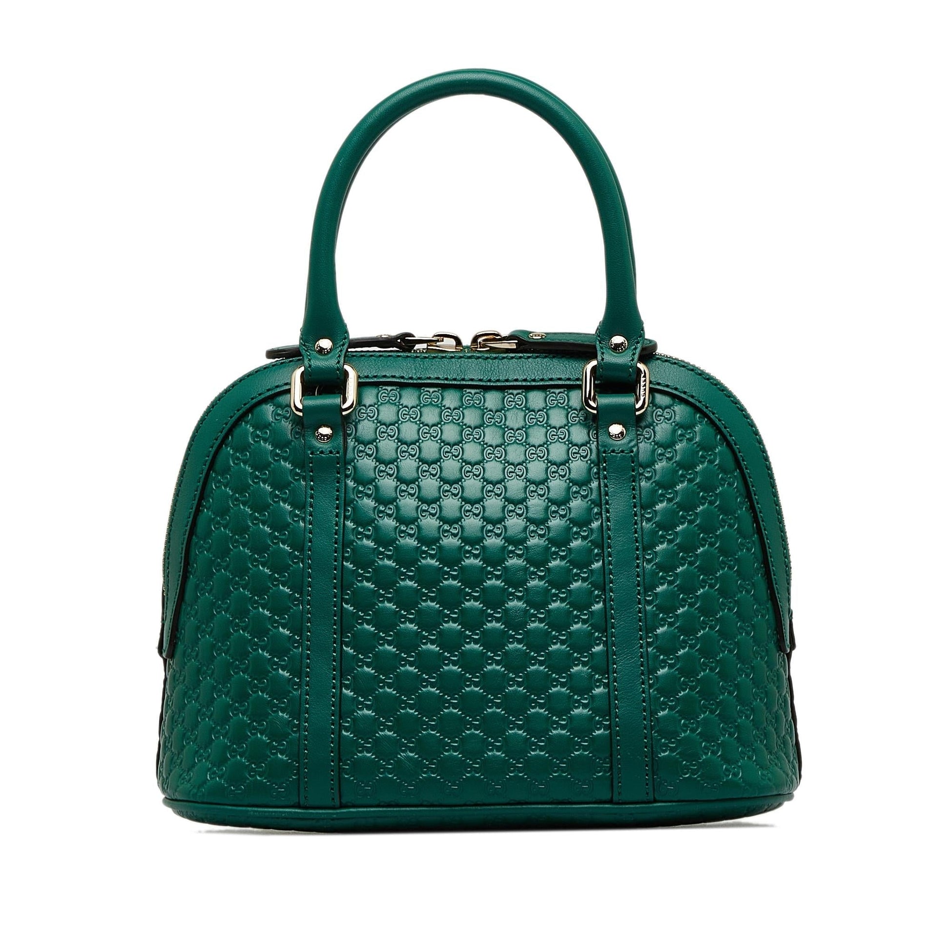 Gucci Microguccissima Dome SHG-ZQJj2v Calf Green Mini Satchel Bag
