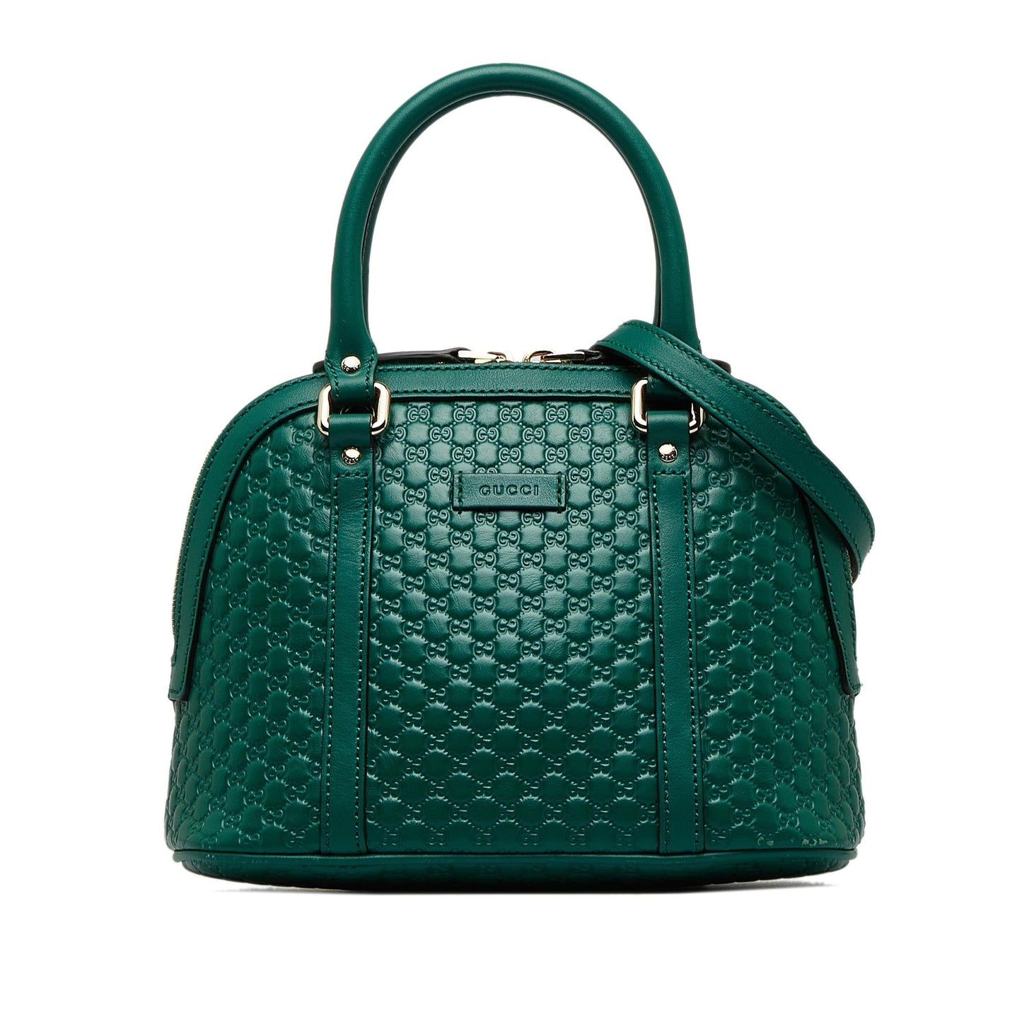 Gucci Microguccissima Dome SHG-ZQJj2v Calf Green Mini Satchel Bag