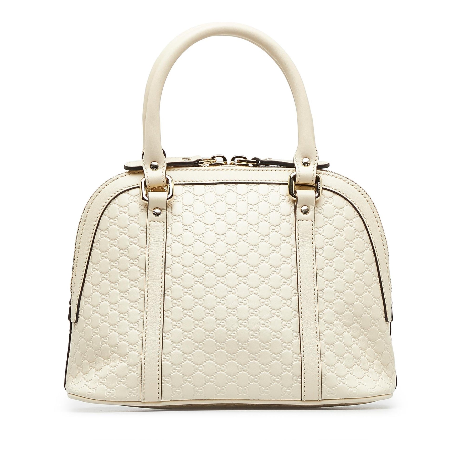 Gucci Microguccissima Dome SHG-ZGLYfV Calf White Mini Satchel Bag