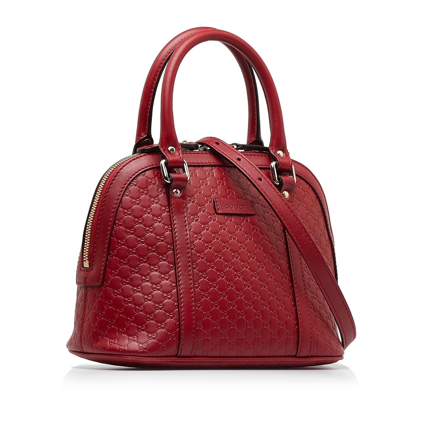 Gucci Microguccissima Dome SHG-wWUzJF Calf Red Mini Satchel Bag