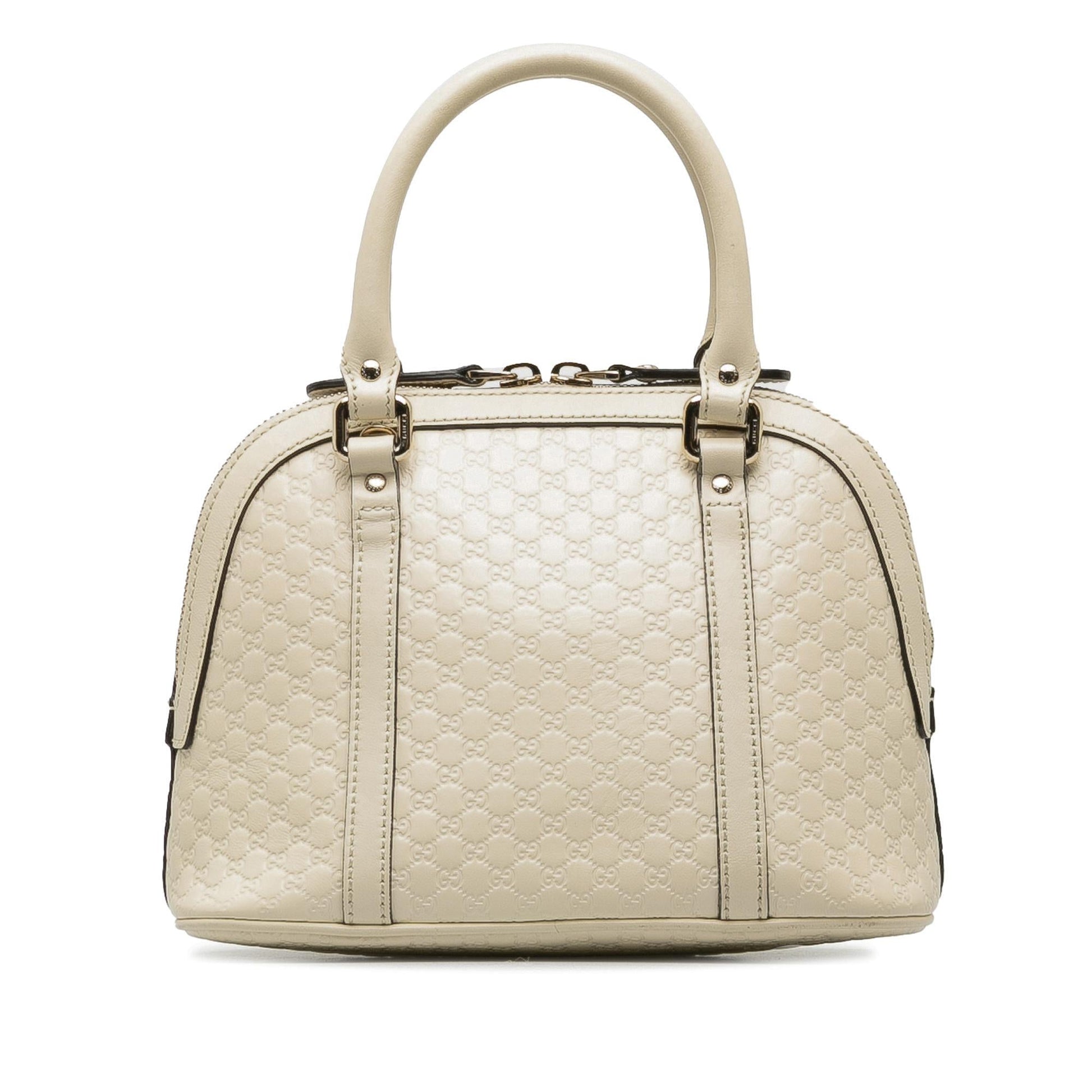 Gucci Microguccissima Dome SHG-0OSbh2 Calf White Mini Satchel Bag