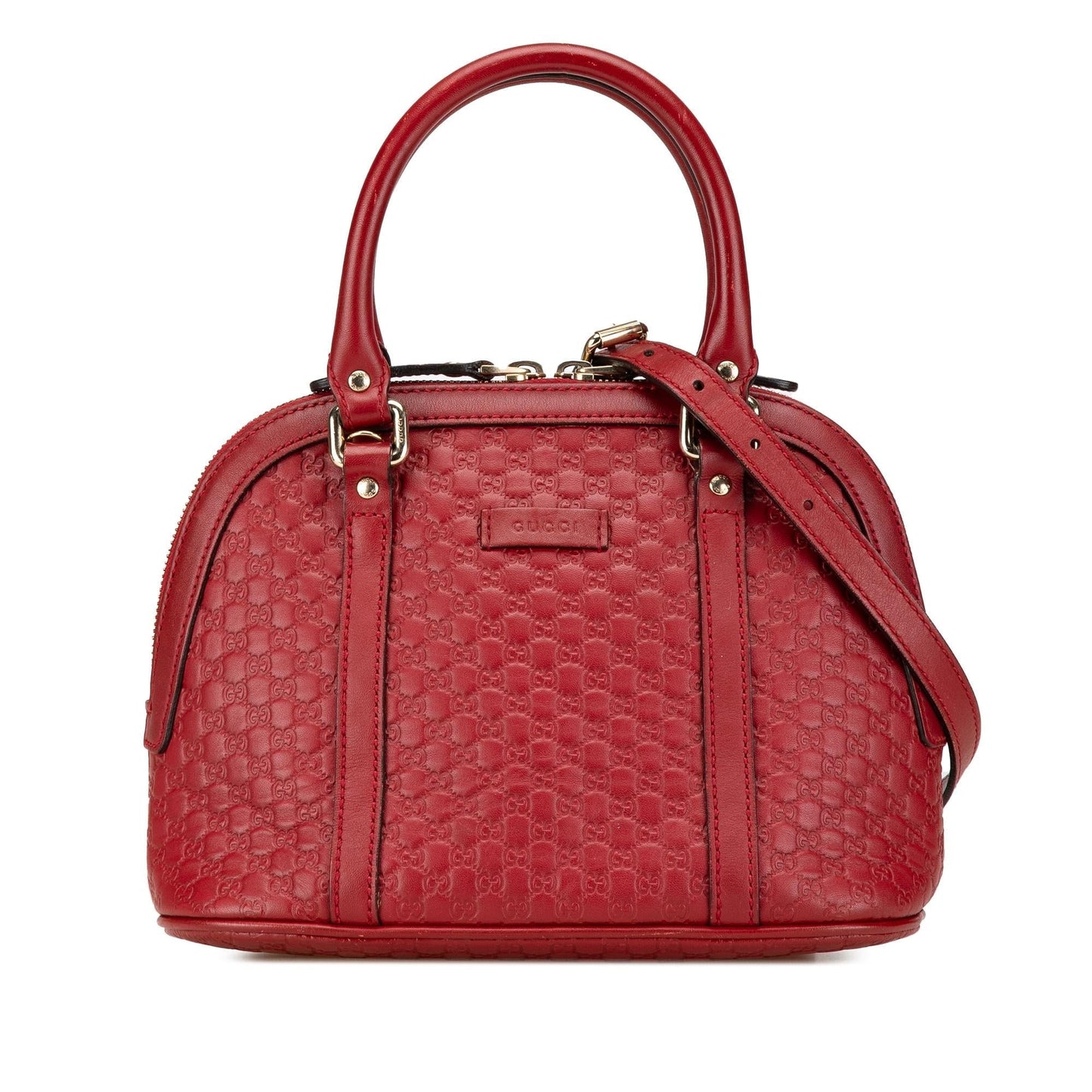 Gucci Microguccissima Dome Calf Red Mini Satchel Bag Satchel 6