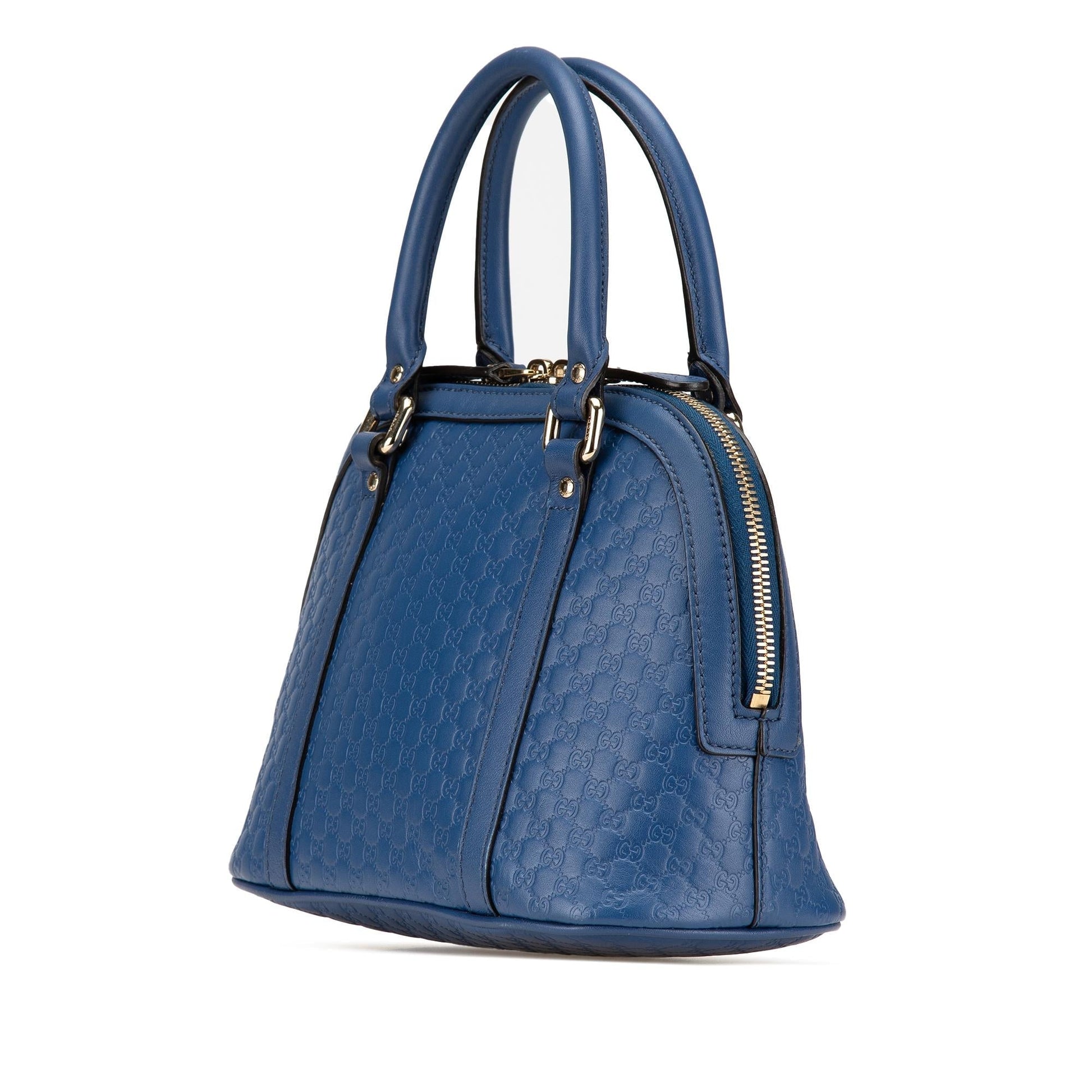 Gucci Microguccissima Dome Calf Blue Mini Satchel Bag Satchel 8