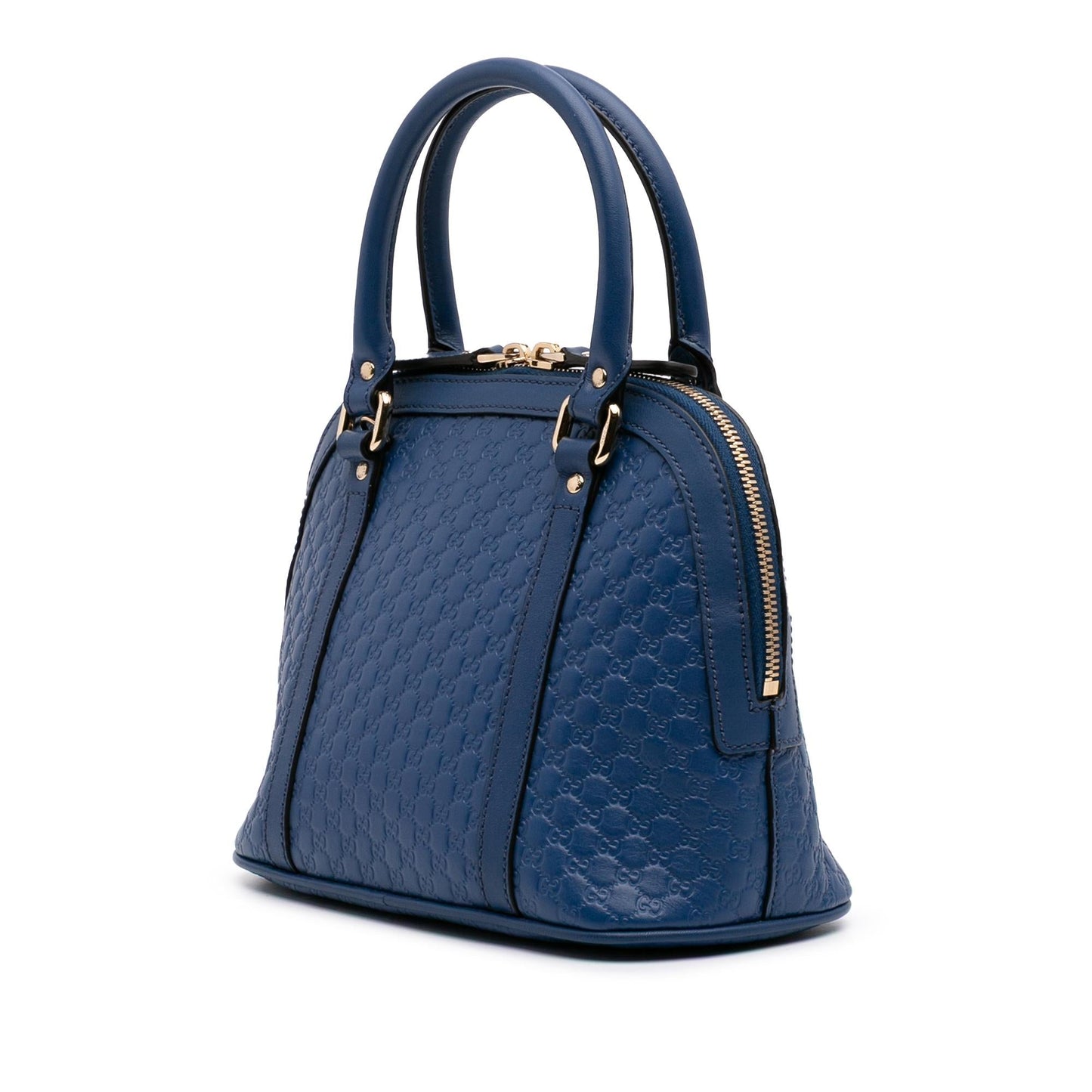 Gucci Microguccissima Dome Calf Blue Mini Satchel Bag