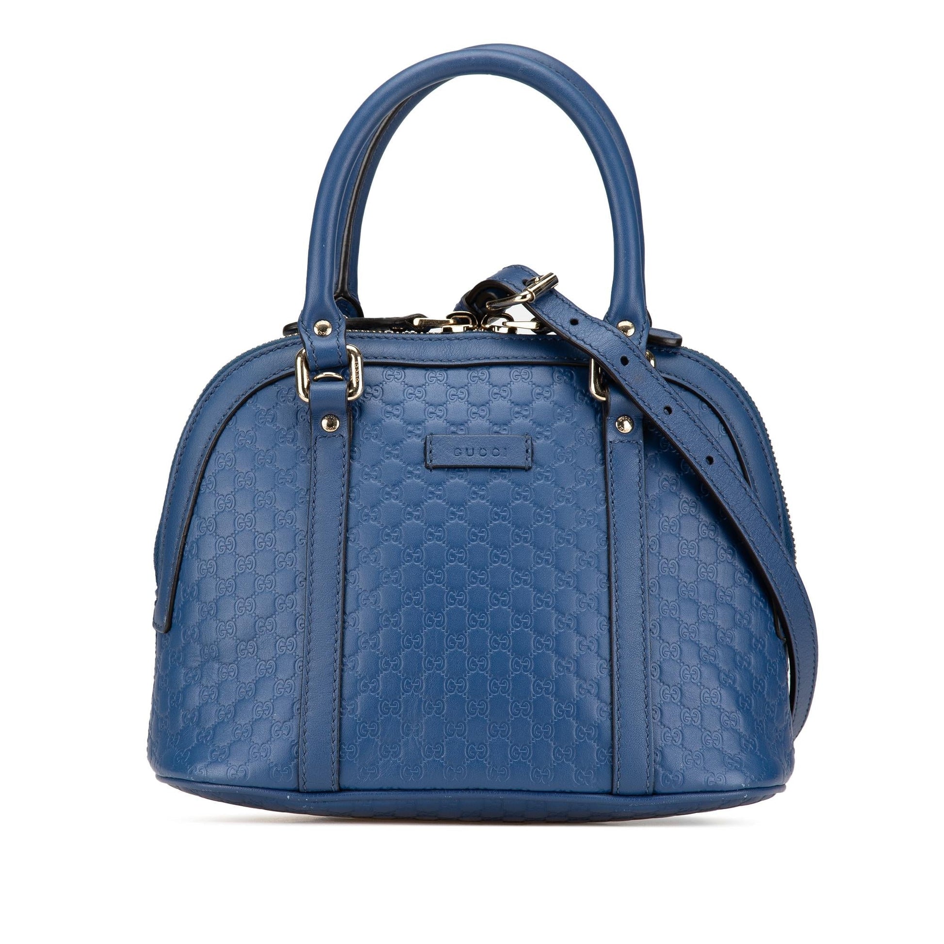 Gucci Microguccissima Dome Calf Blue Mini Satchel Bag Satchel 17