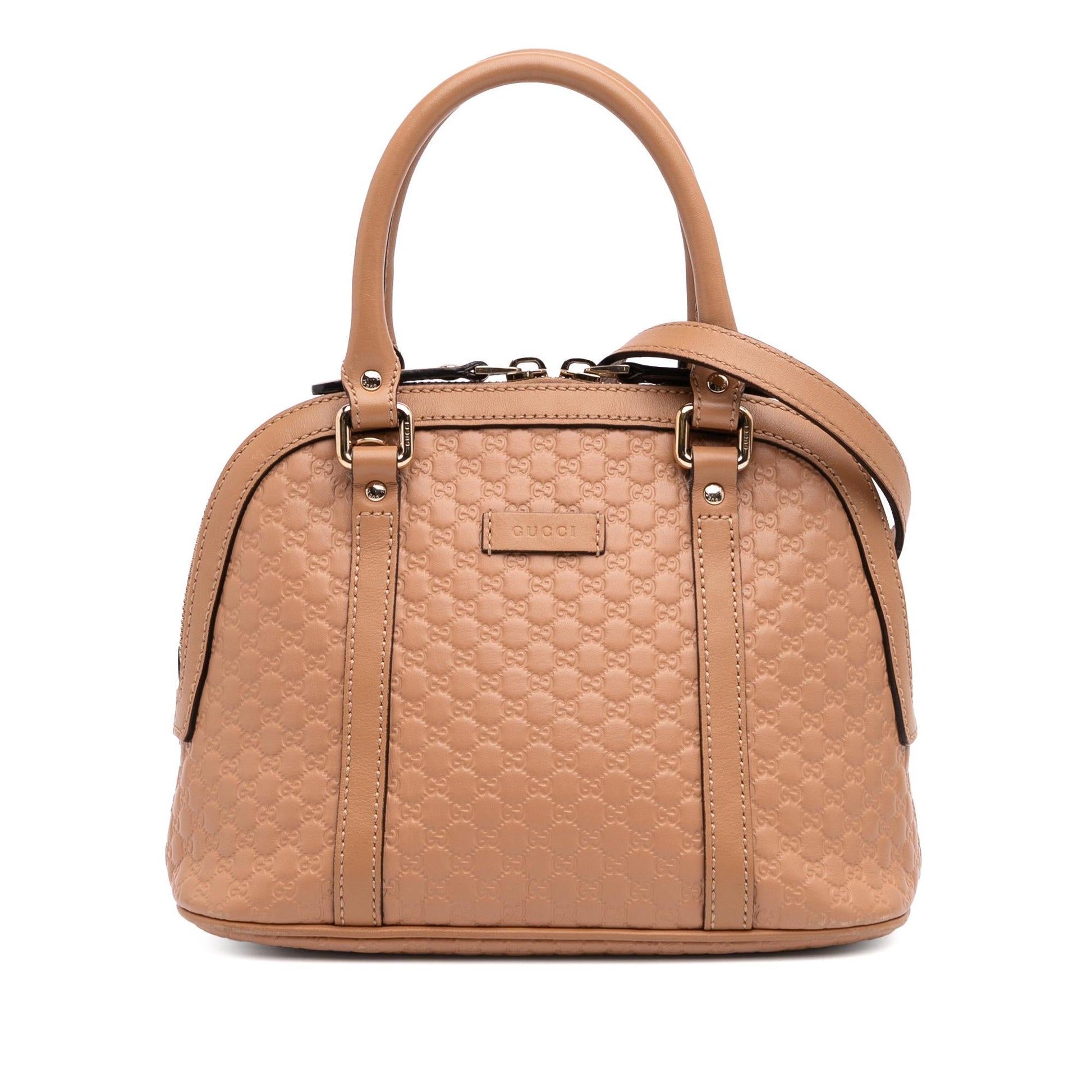 Gucci Microguccissima Dome Calf Brown Mini Satchel Bag