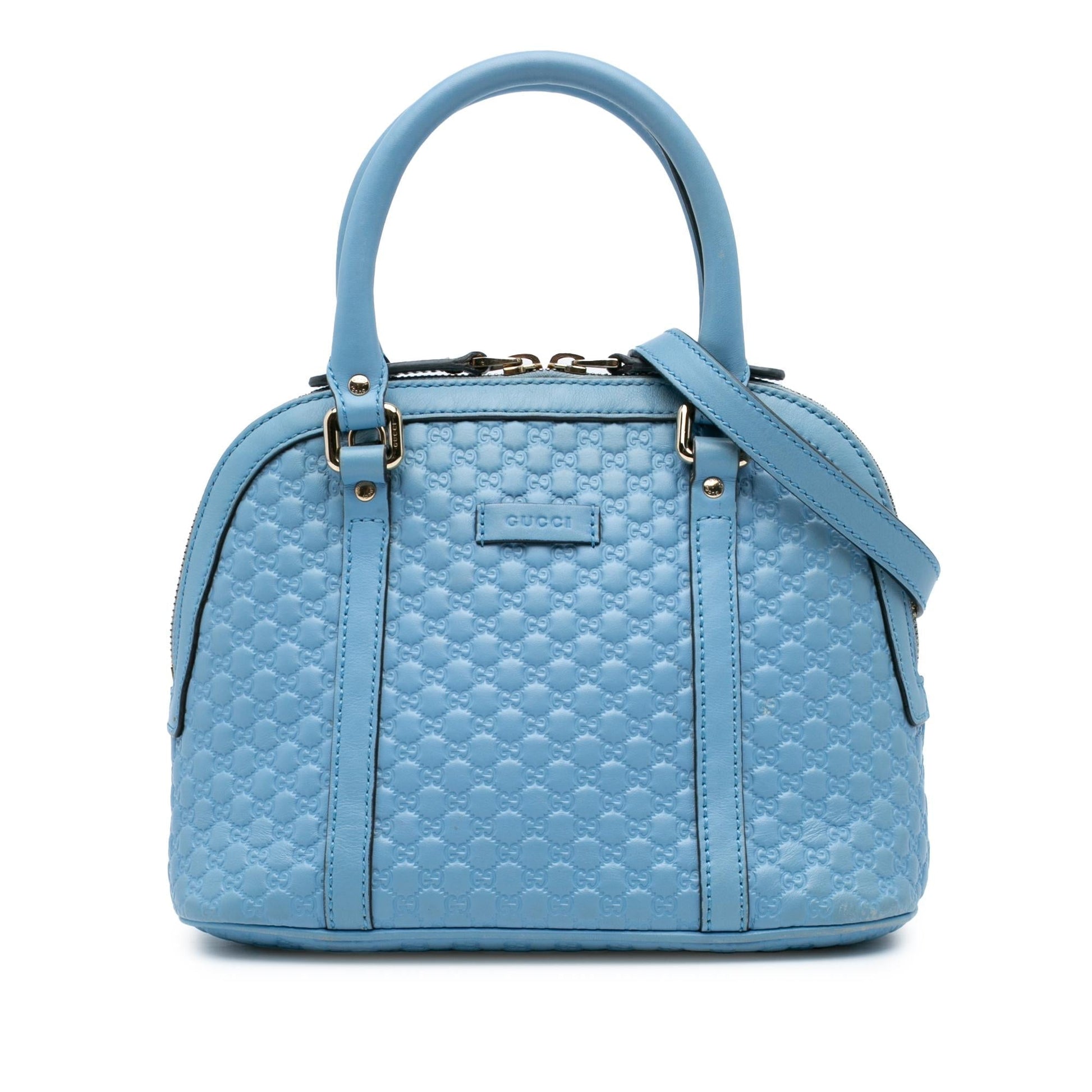 Gucci Microguccissima Dome Calf Blue Mini Satchel Bag Satchel 22