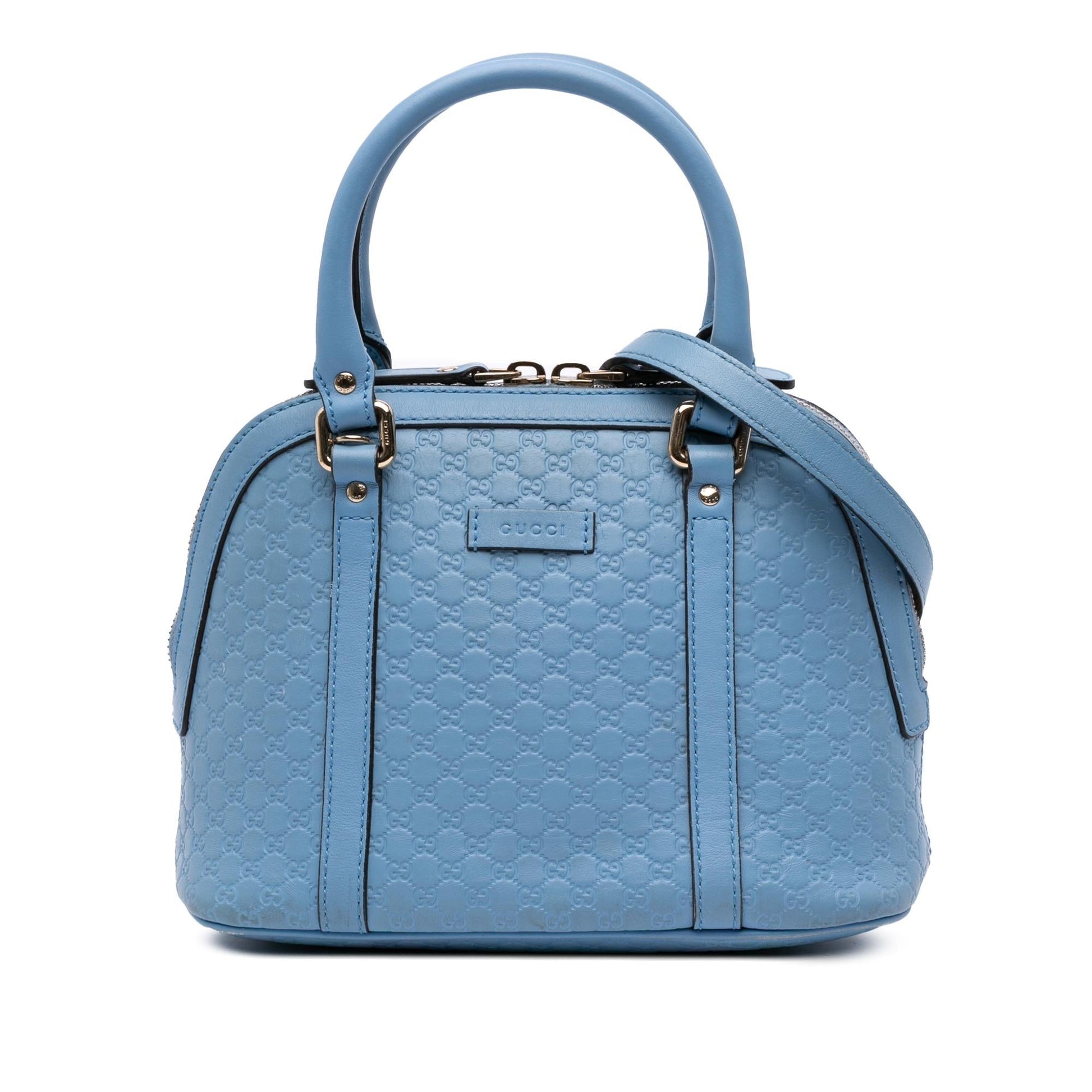 Gucci Microguccissima Dome Calf Blue Mini Satchel Bag Satchel 25