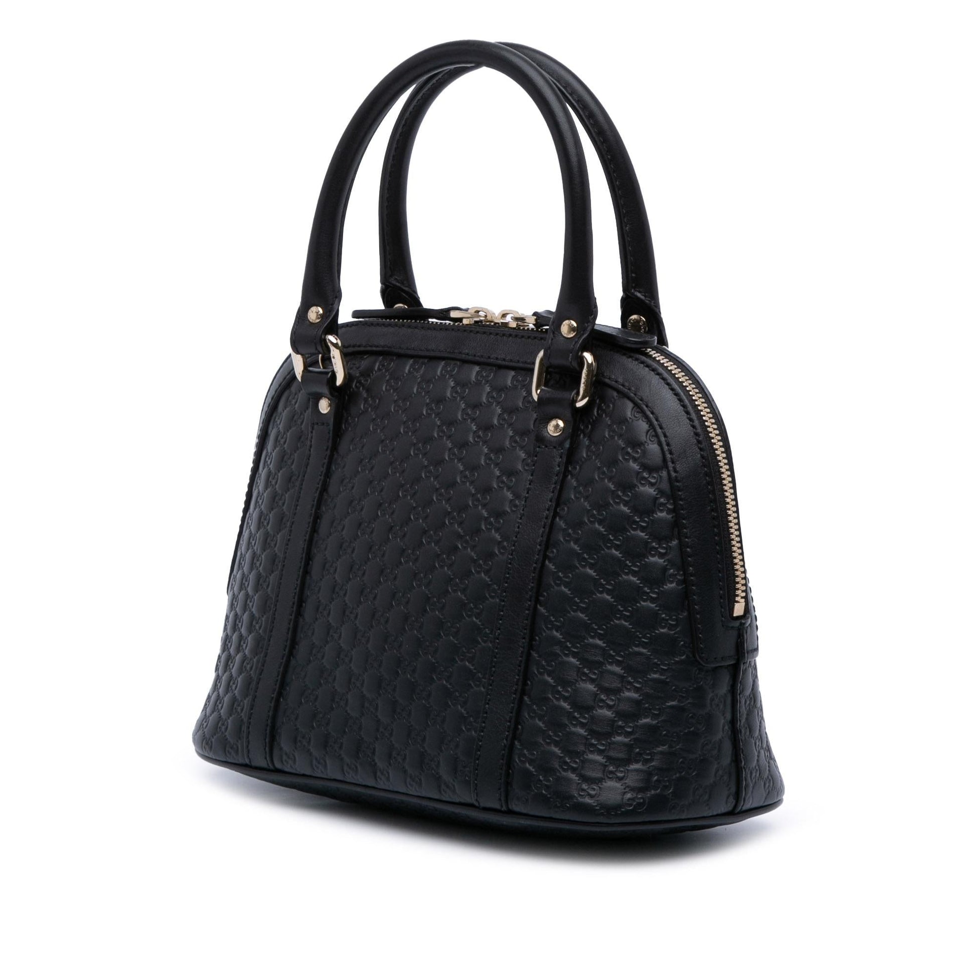 Gucci Microguccissima Dome Calf Black Mini Satchel Bag