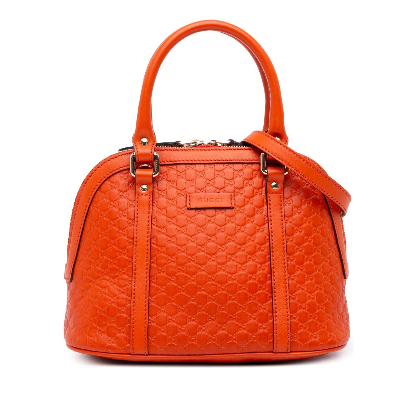 Gucci Microguccissima Dome Calf Orange Mini Satchel Bag