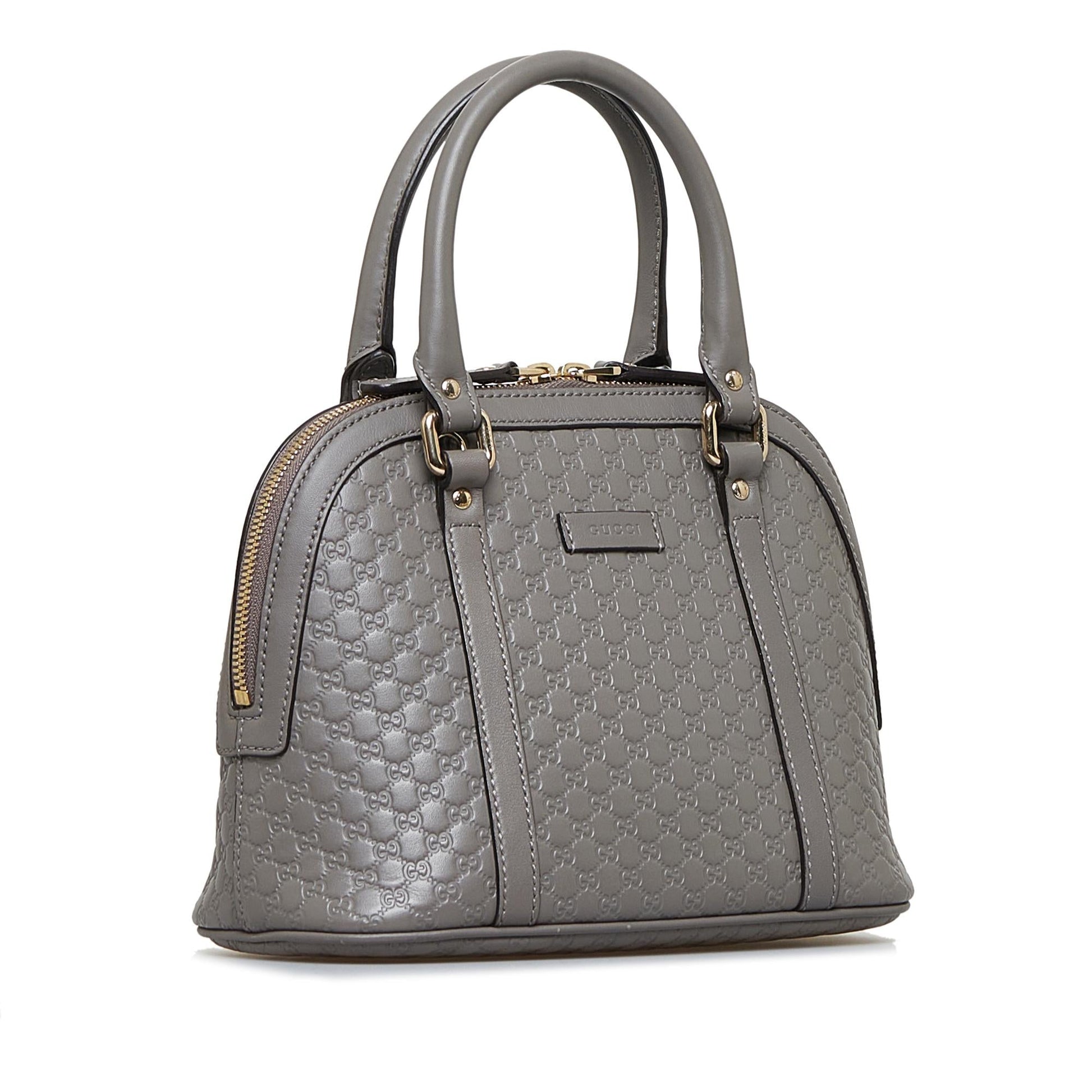 Gucci Microguccissima Dome SHG-6kimr2 Calf Grey Mini Satchel Bag