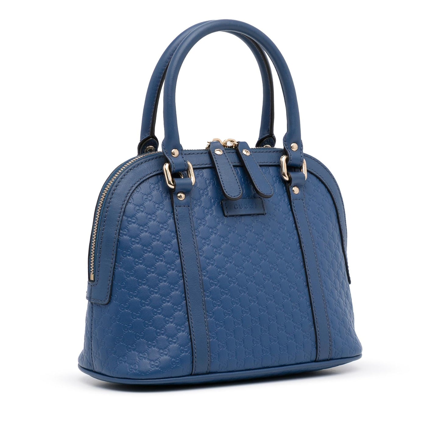 Gucci Microguccissima Dome SHG-LltwHR Calf Blue Mini Satchel Bag