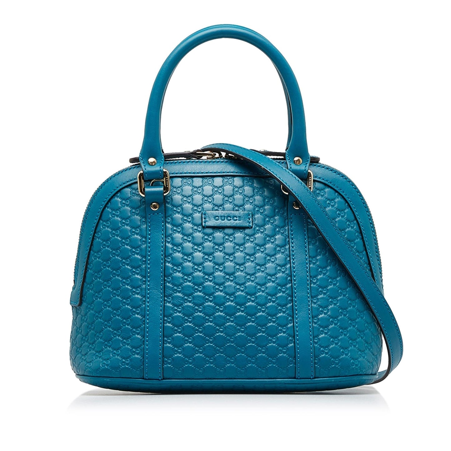 Gucci Microguccissima Dome SHG-oR6csm Calf Blue Mini Satchel Bag