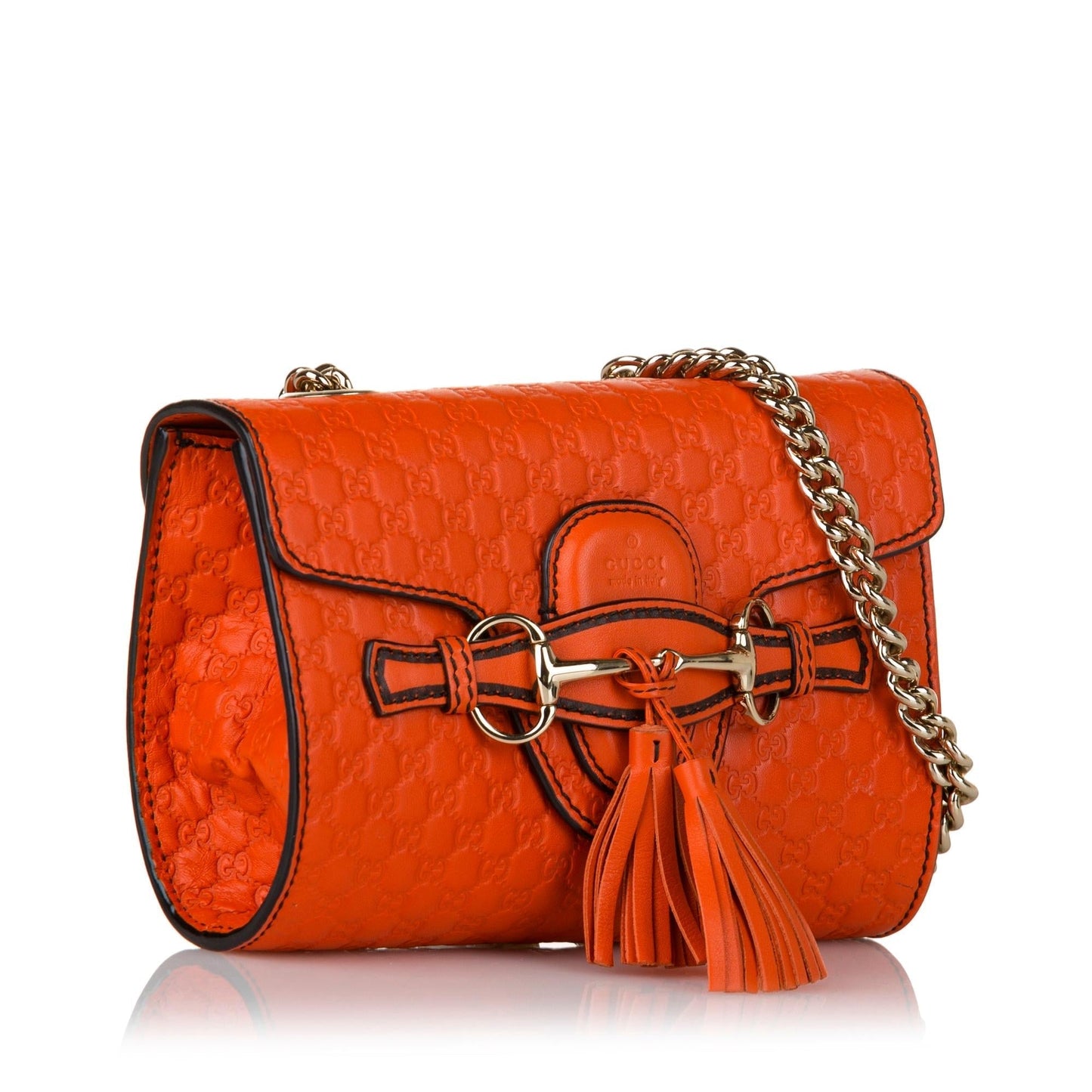 Gucci Microguccissima Emily SHG Calf Orange Mini Crossbody Bag